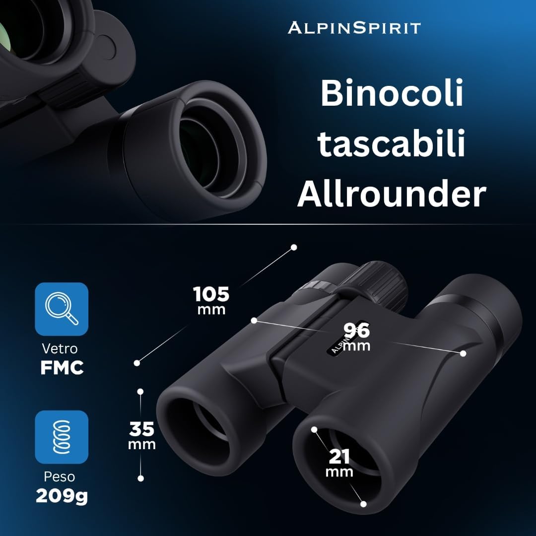 Alpinspirit© Binocolo Tascabile 8x21 - immagine 3