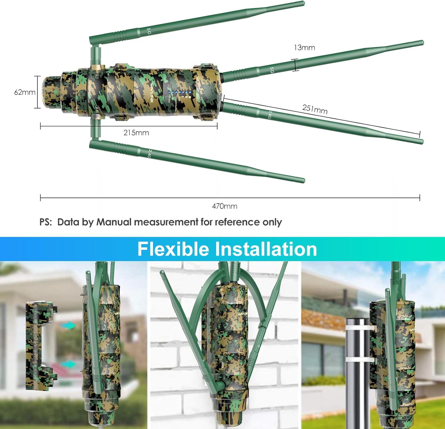Wavlink AC1200 - Ripetitore WiFi Dual Band PoE - immagine 7