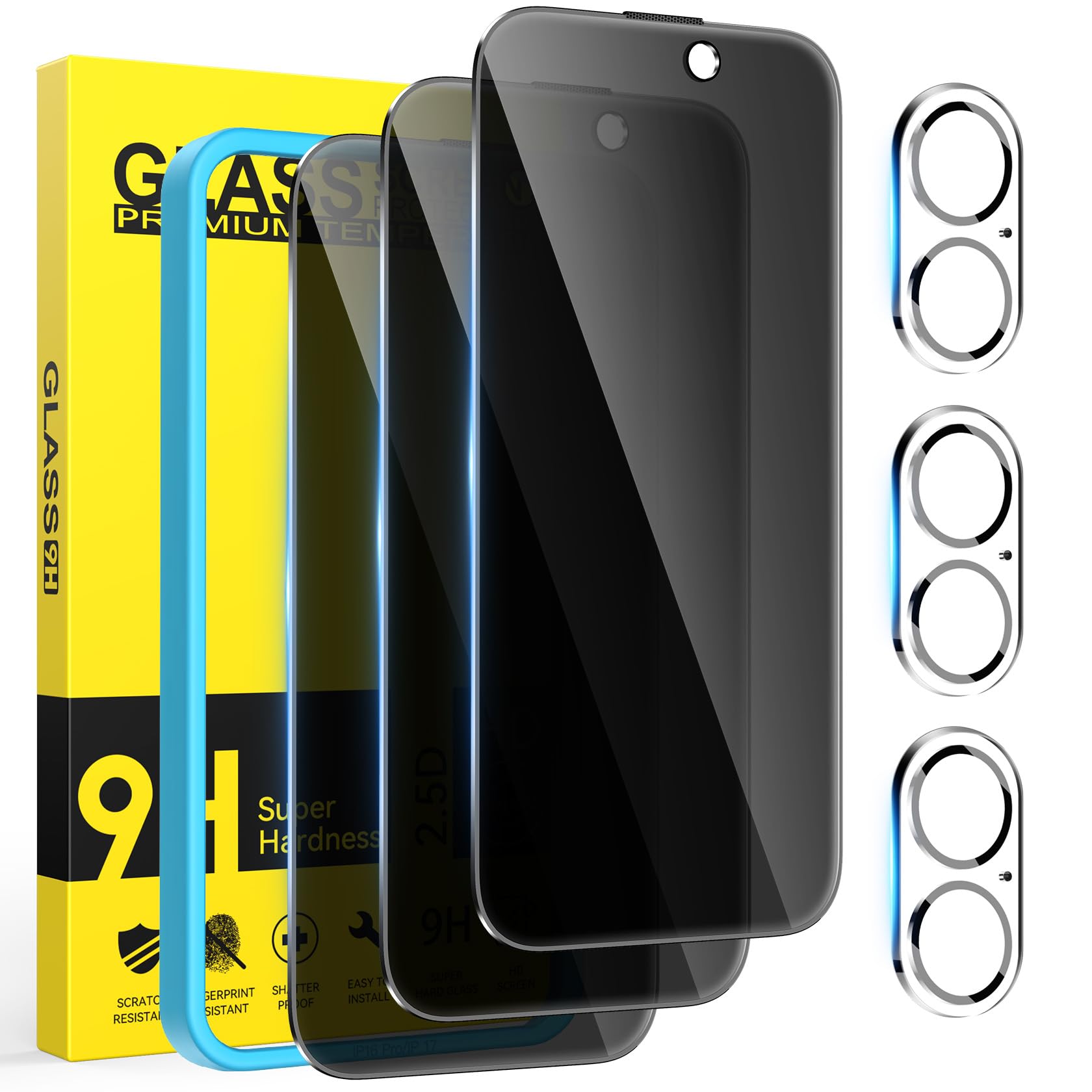 Pellicola Privacy per iPhone 17 con Protezione Fotocamera (3 pz)