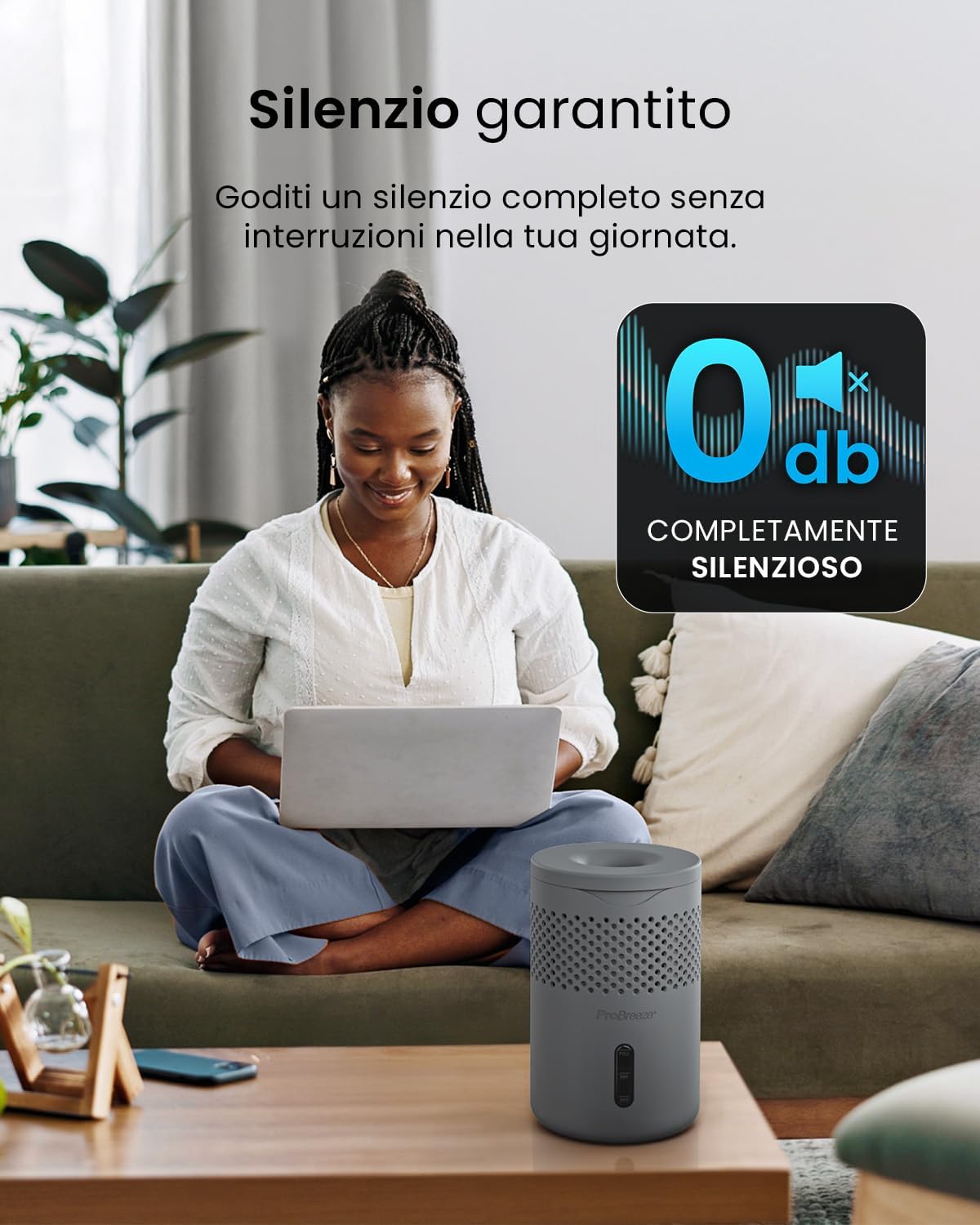Pro Breeze Osmo Deumidificatore Silenzioso Ricaricabile - immagine 4
