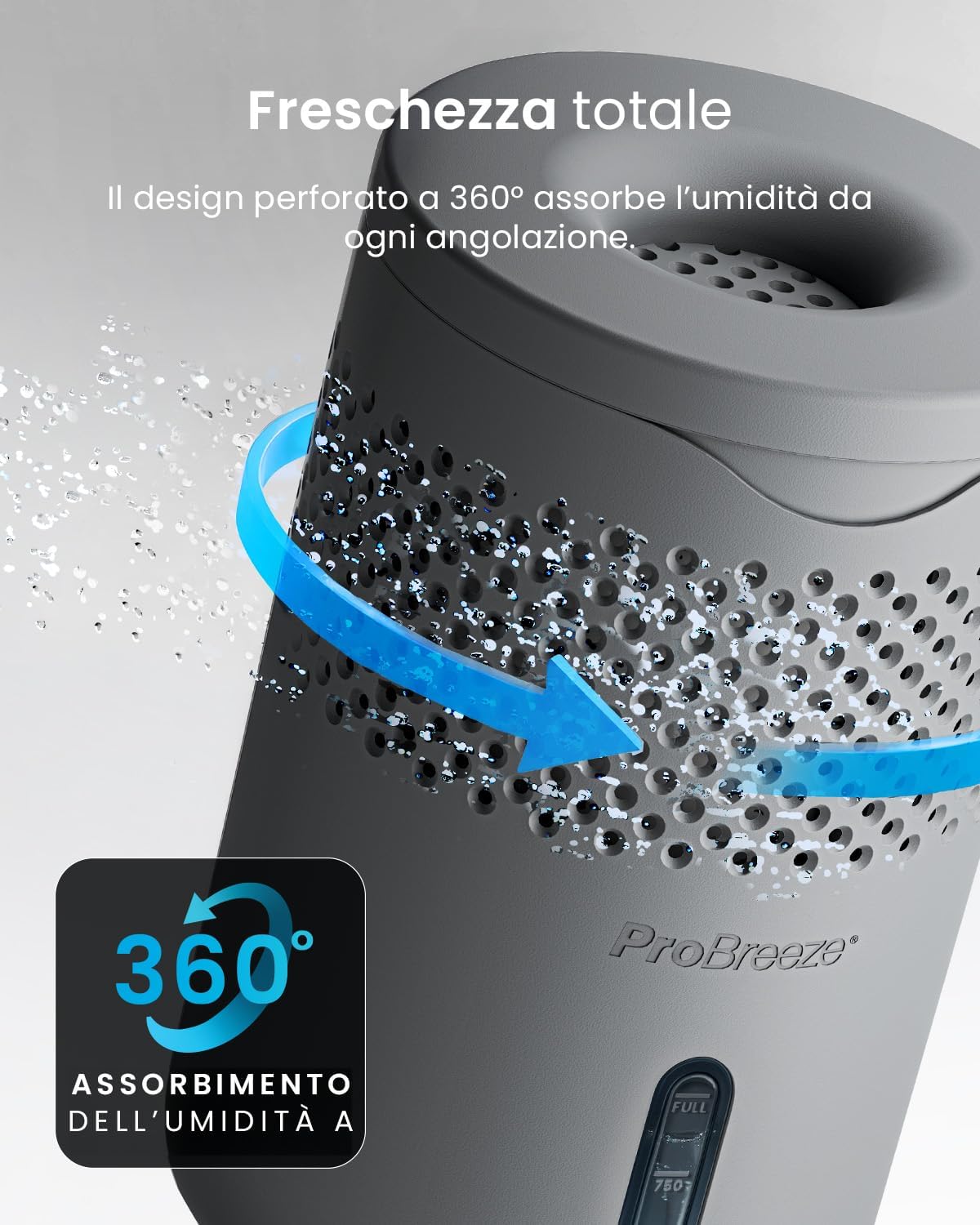 Pro Breeze Osmo Deumidificatore Silenzioso Ricaricabile - immagine 5
