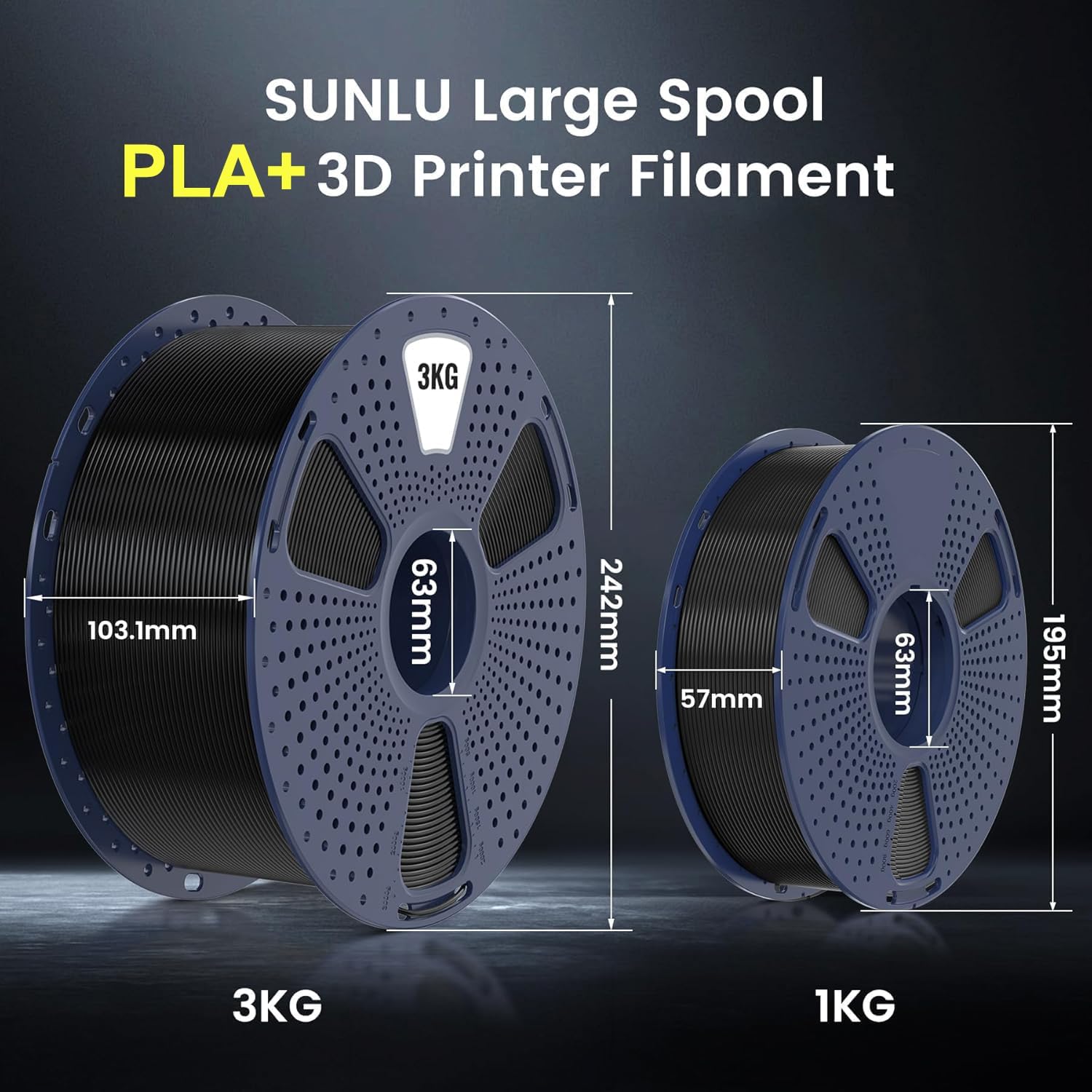 Sunlu Filamento PLA Plus 3KG per Stampanti 3D 1.75mm, Rosso - immagine 2