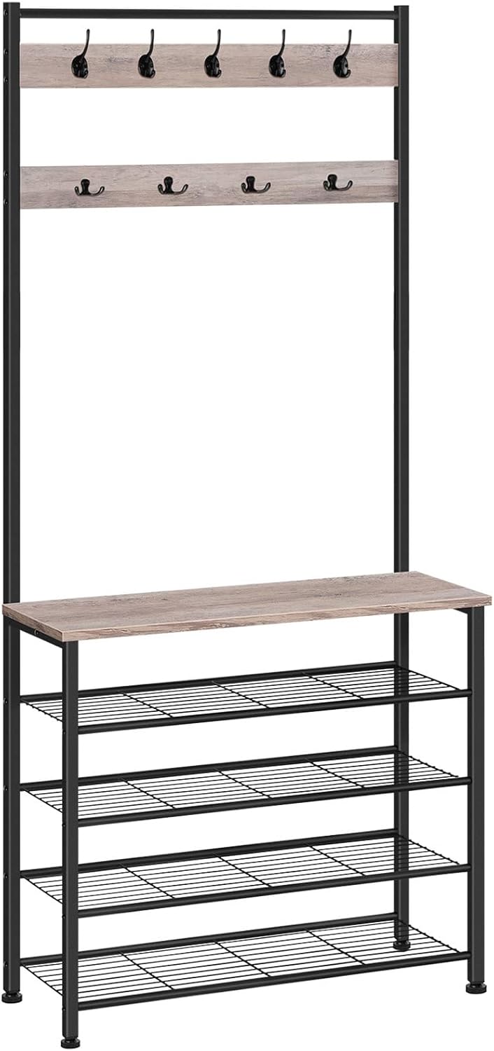 Hoobro Stand Appendiabiti con Scarpiera 5 Livelli - immagine 1