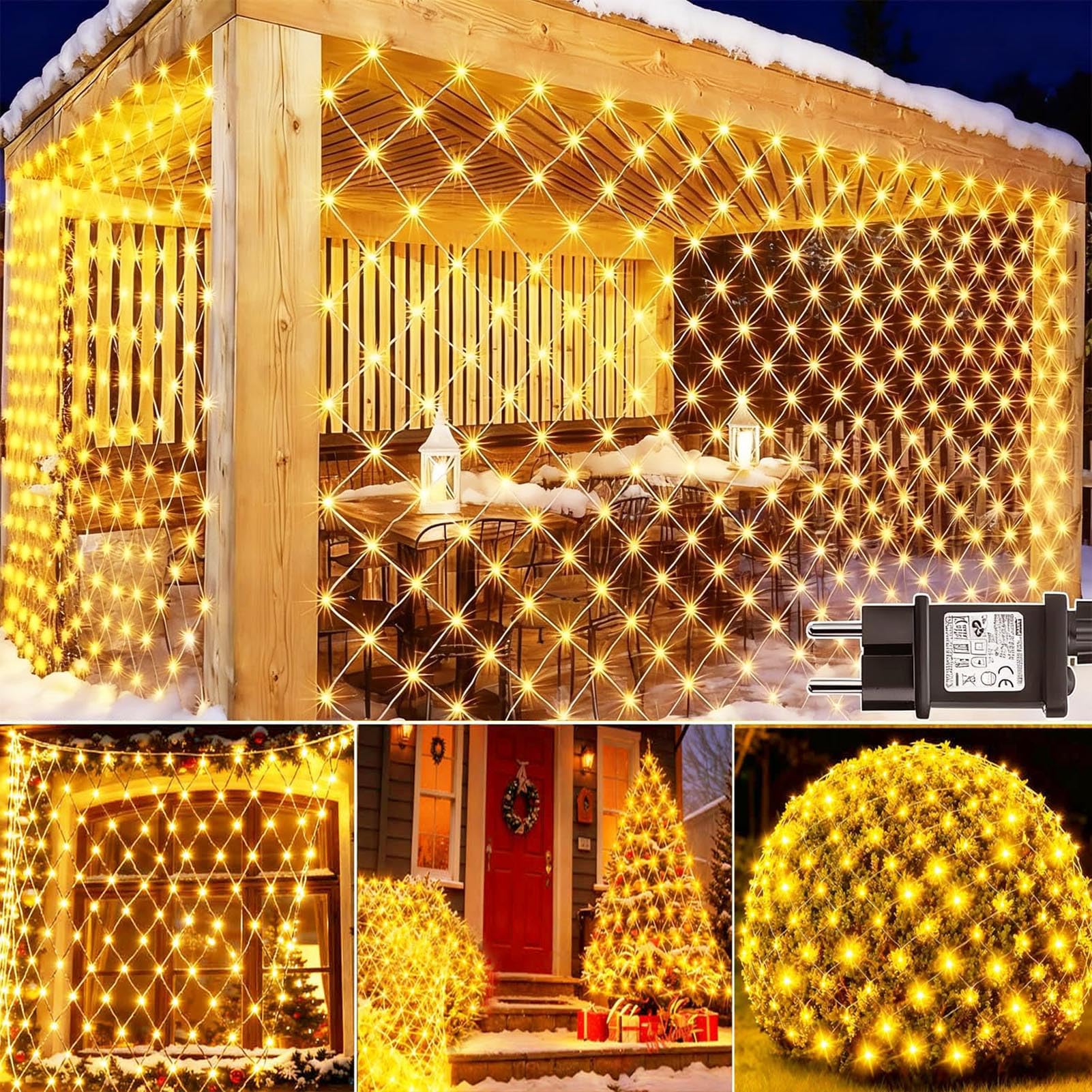 Rete Luminosa Natale Esterno 2 Pezzi 3x2M 200 LED