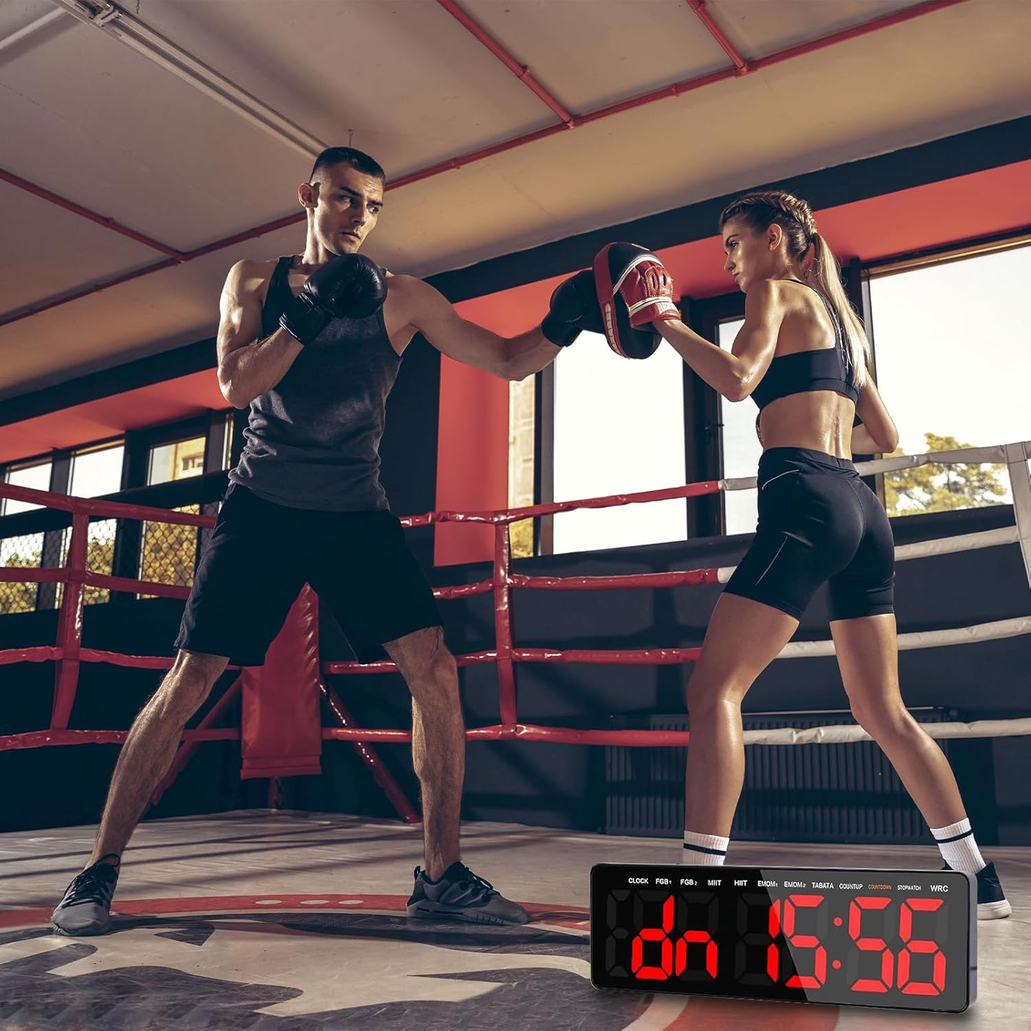 Manoive Timer Palestra da Parete 13.2" Digitale LED - immagine 2