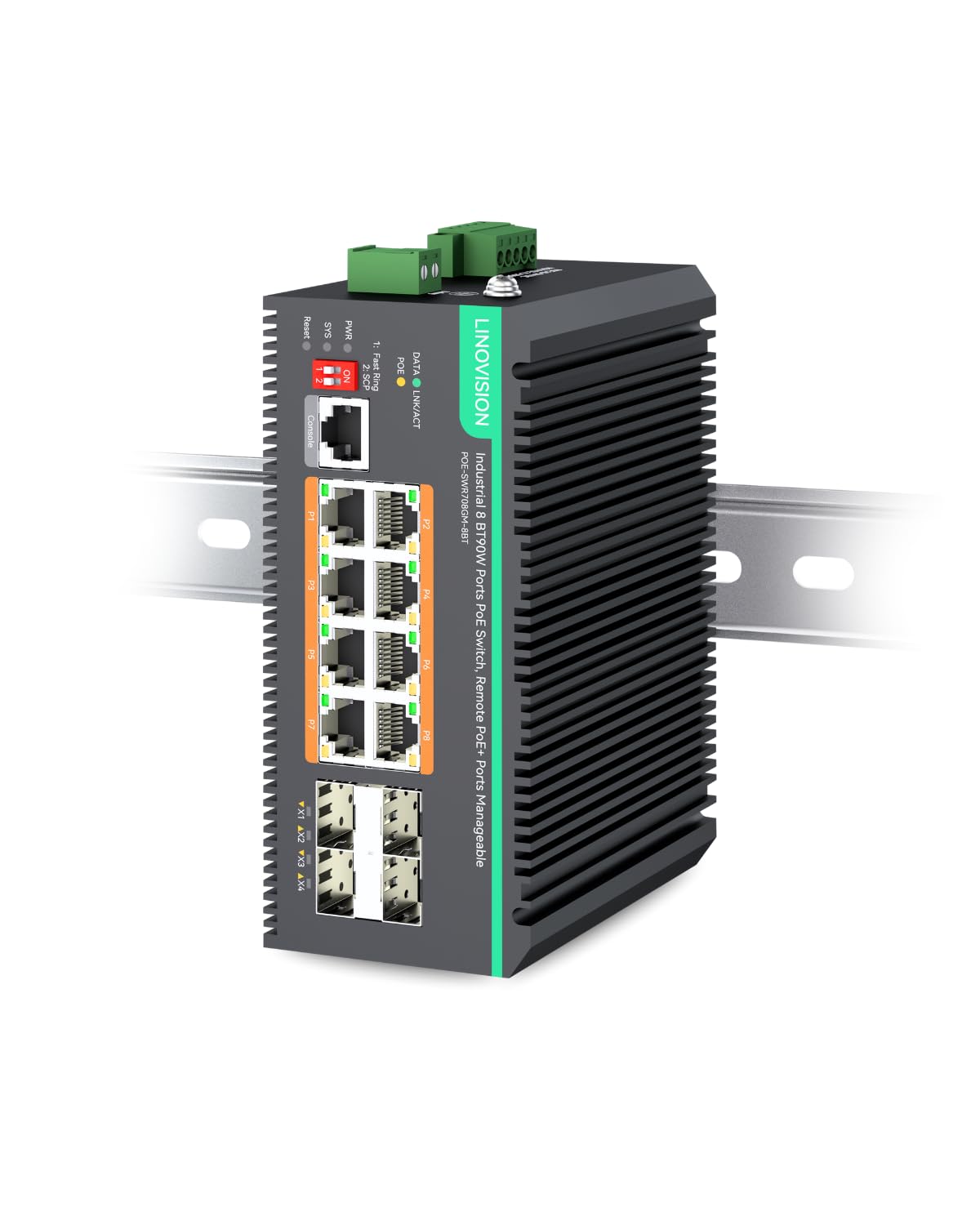Linovision Switch Poe BT Full Gigabit L2+ a 8 Porte