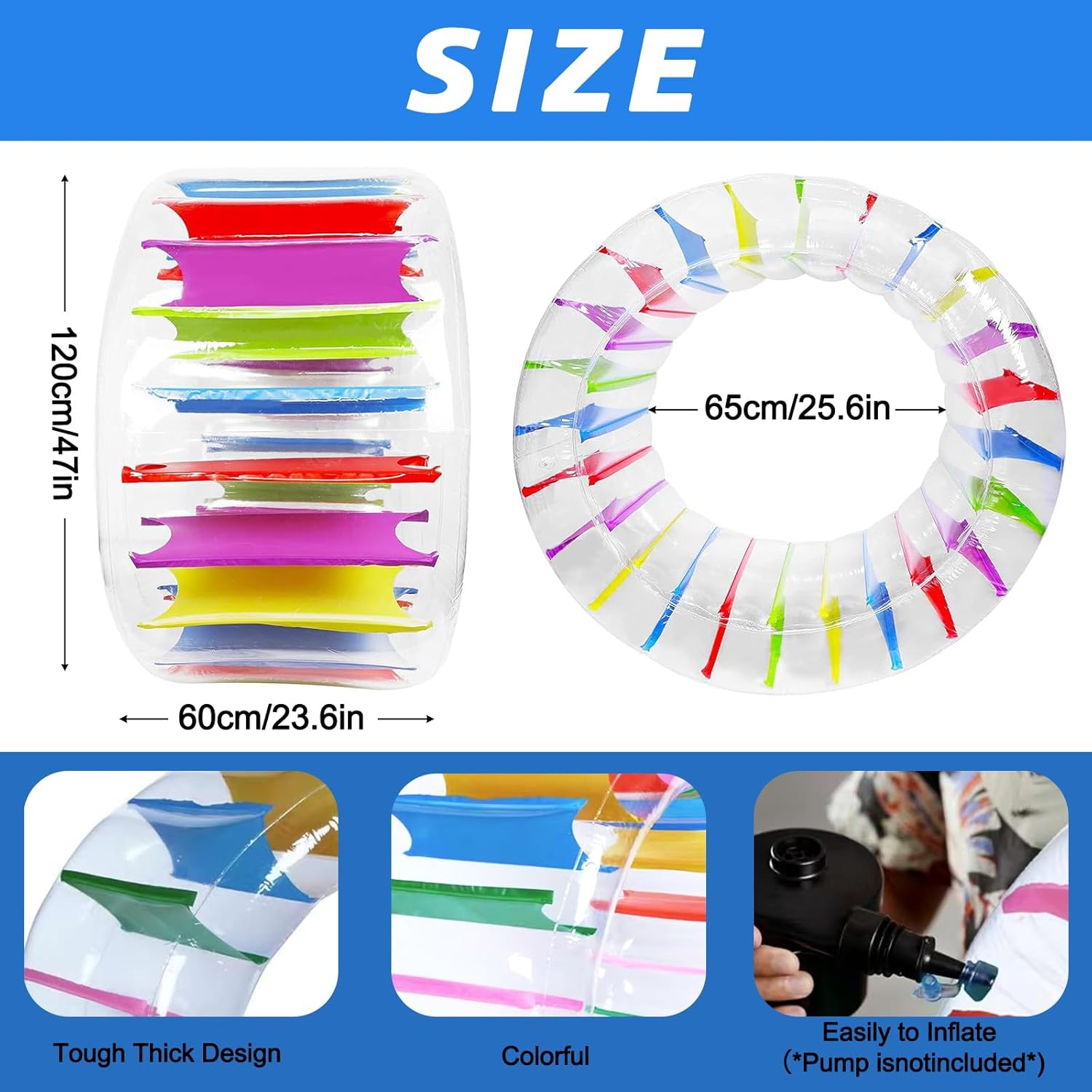 Chaneehann Ruota Idraulica Gigante Gonfiabile 120cm - immagine 2
