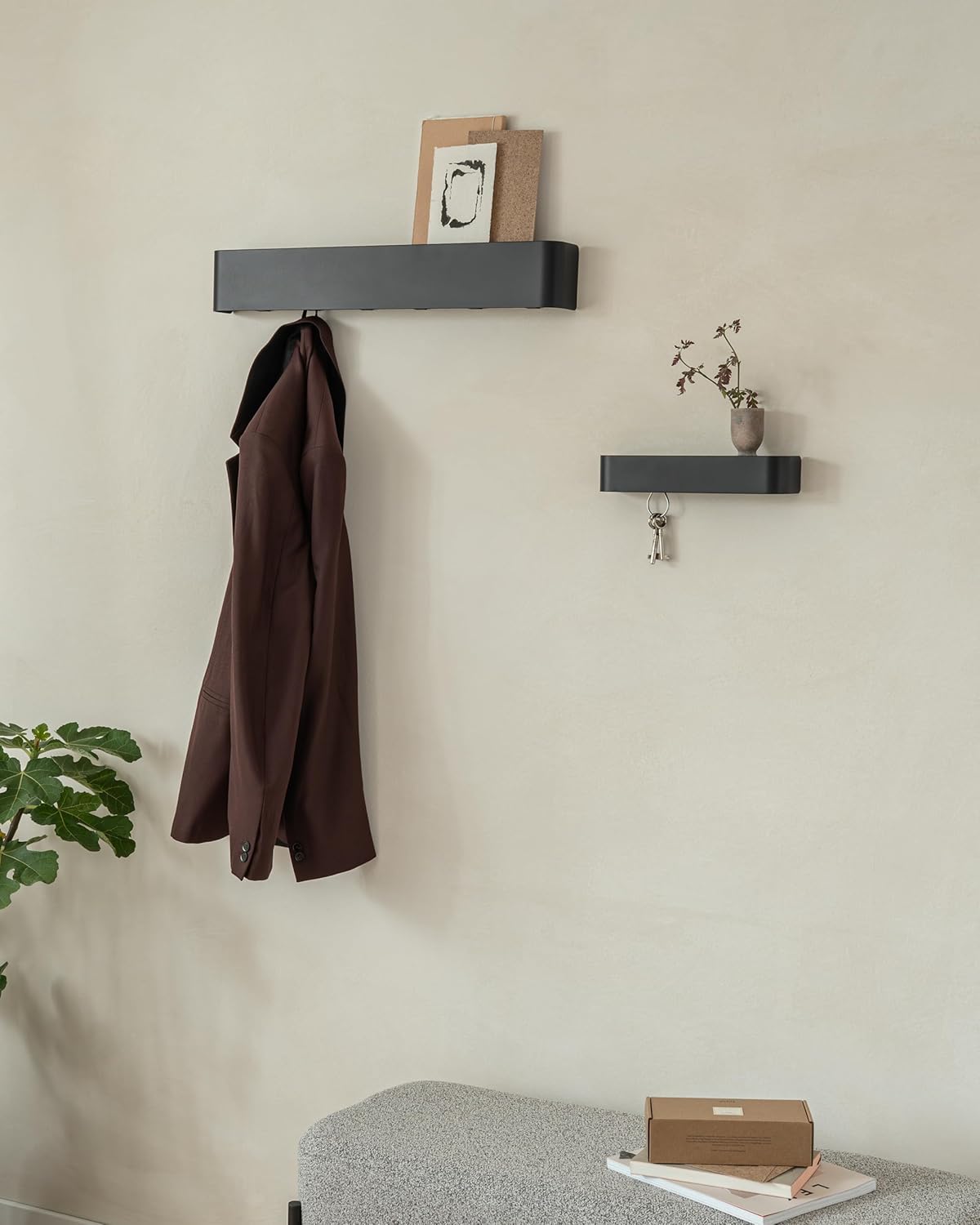 Kazai.® Appendiabiti da Parete Design 'Tone' Nero - immagine 4