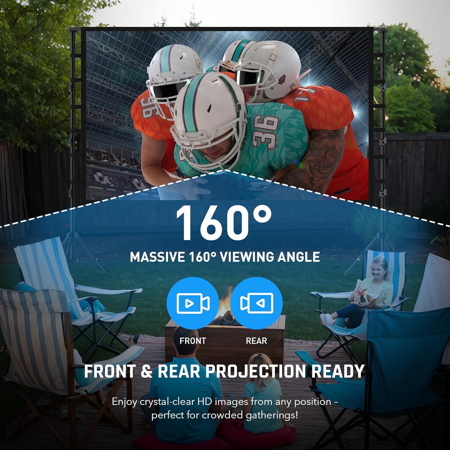 Schermo di Proiezione 200 Pollici con Supporto - immagine 2