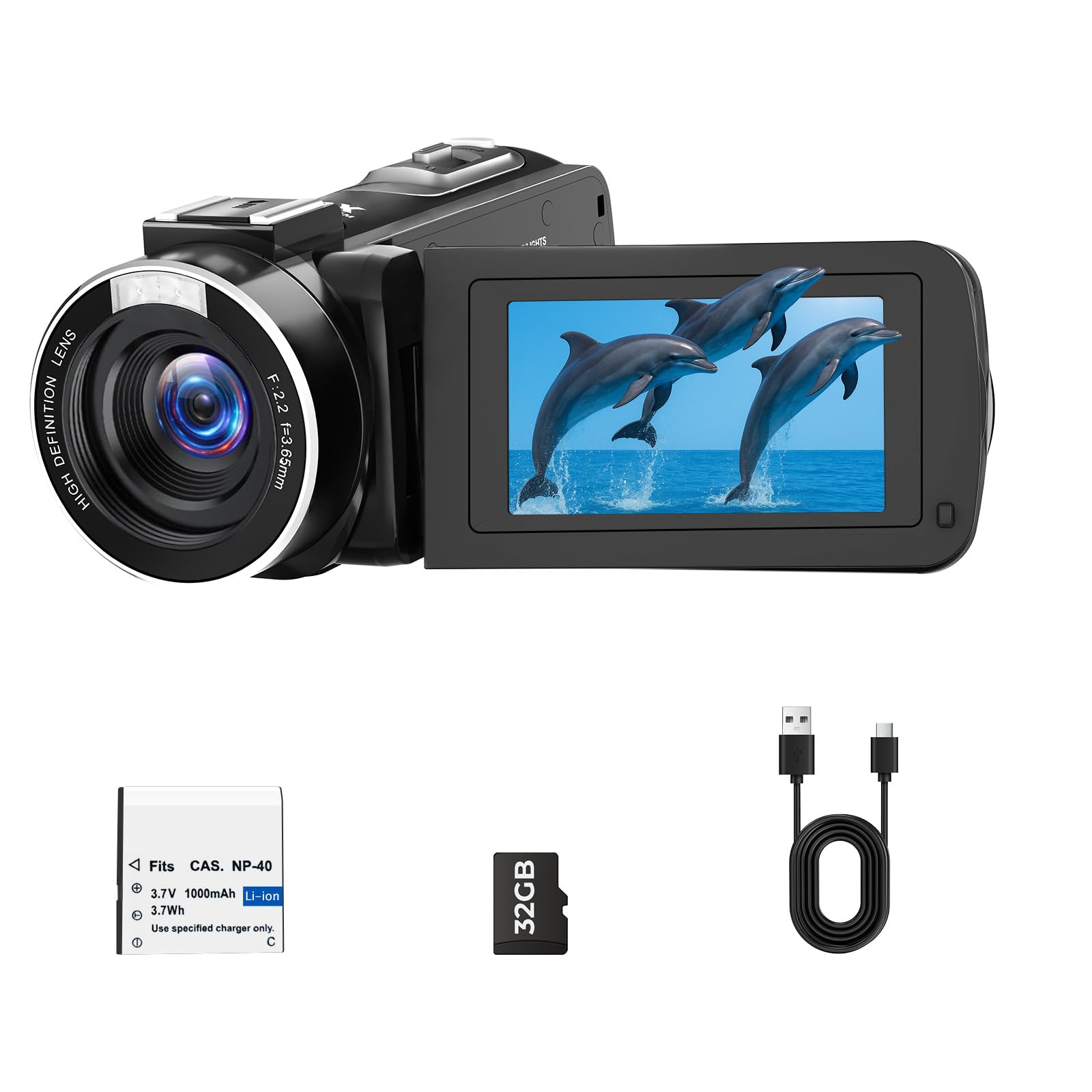 Videocamera 1080P Camcorder 48MP Zoom 18X