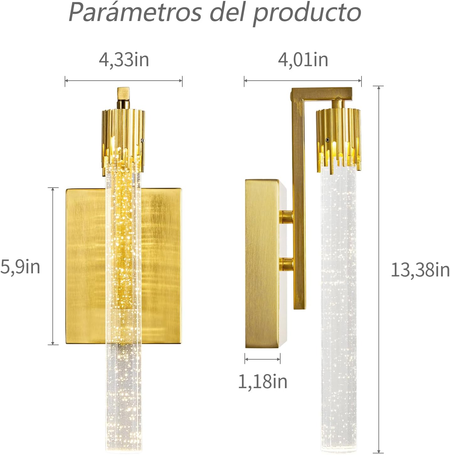 Lampade Murali Moderne LED Bubble Crystal (Set di 2) - immagine 2