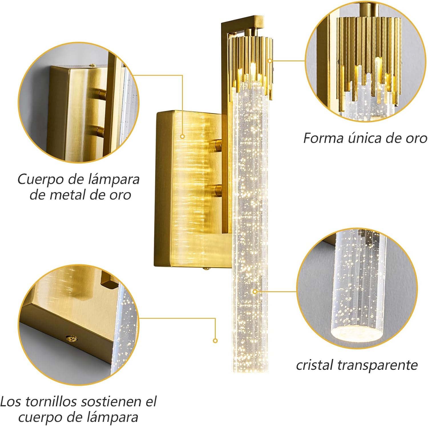 Lampade Murali Moderne LED Bubble Crystal (Set di 2) - immagine 4