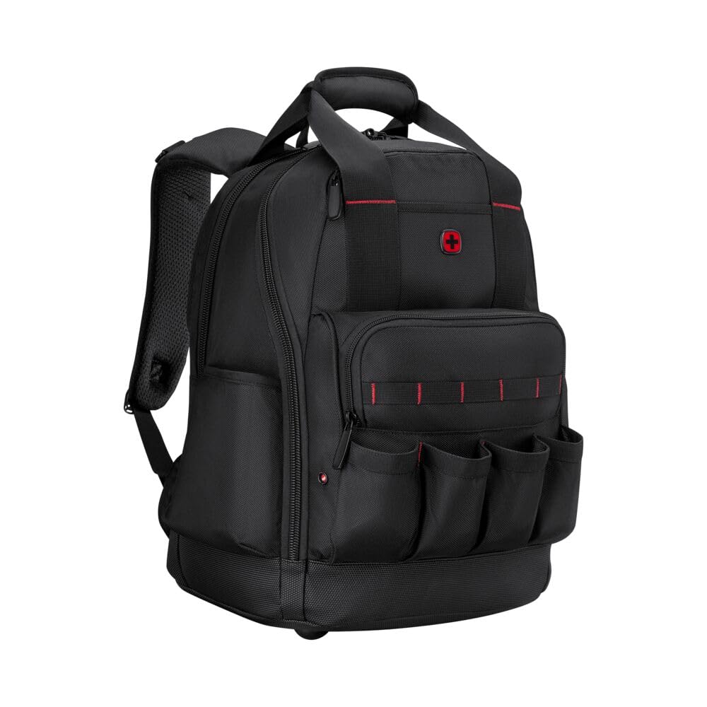 Wenger Tool Backpack - Zaino per Attrezzi con Scomparto Laptop, Nero