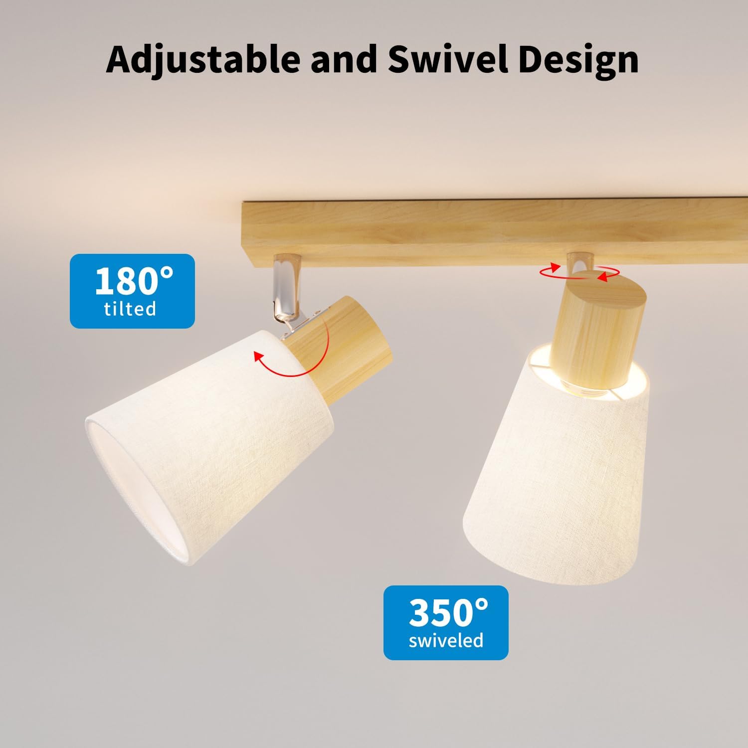 Lvwit Faretti LED Soffitto Orientabili con 3 Faretto E14 - immagine 4