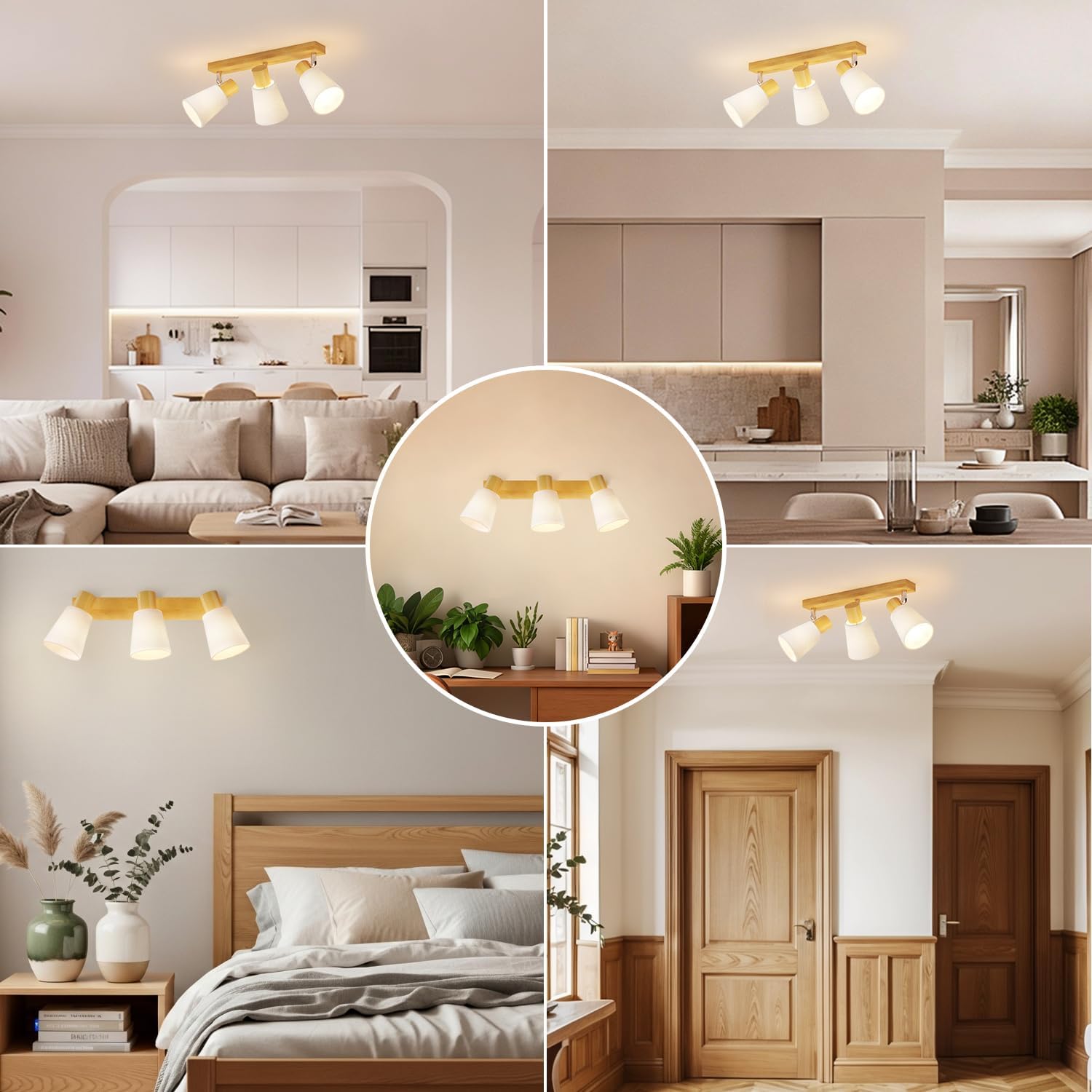 Lvwit Faretti LED Soffitto Orientabili con 3 Faretto E14 - immagine 5