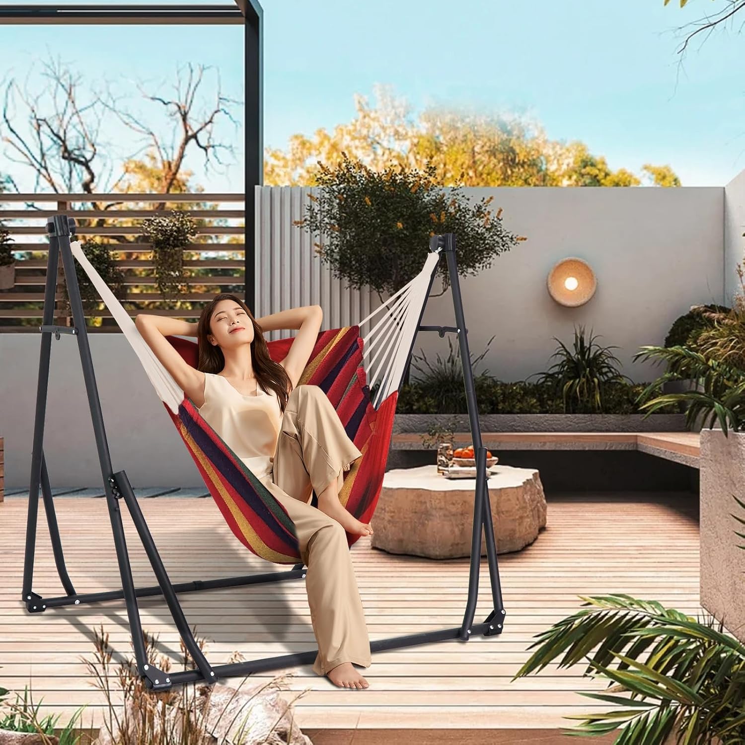 Anyoo Amaca da Giardino e Sedia Amaca con Supporto - immagine 2