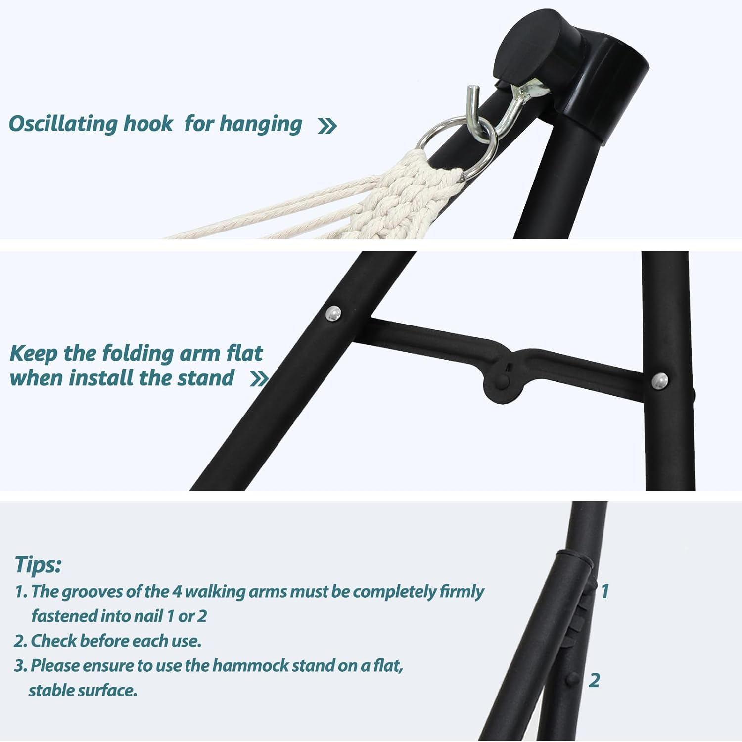 Anyoo Amaca da Giardino e Sedia Amaca con Supporto - immagine 4