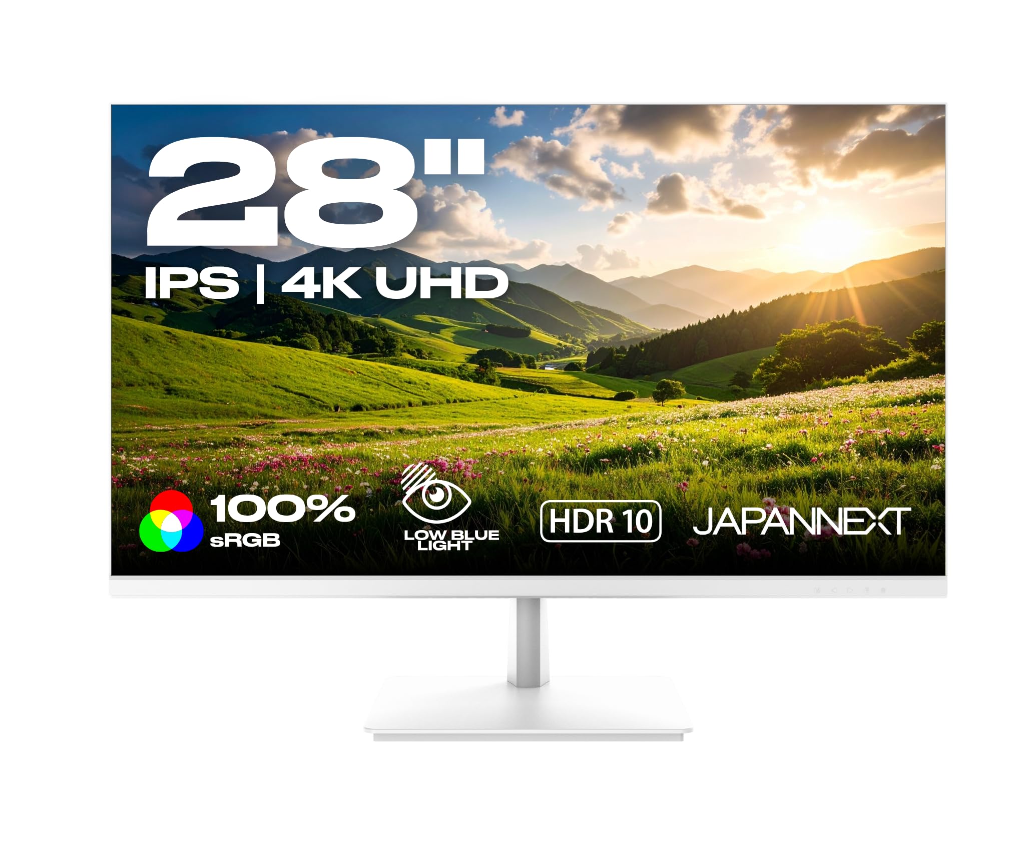 Japannext Monitor Bianco 28" IPS 4K UHD HDR
