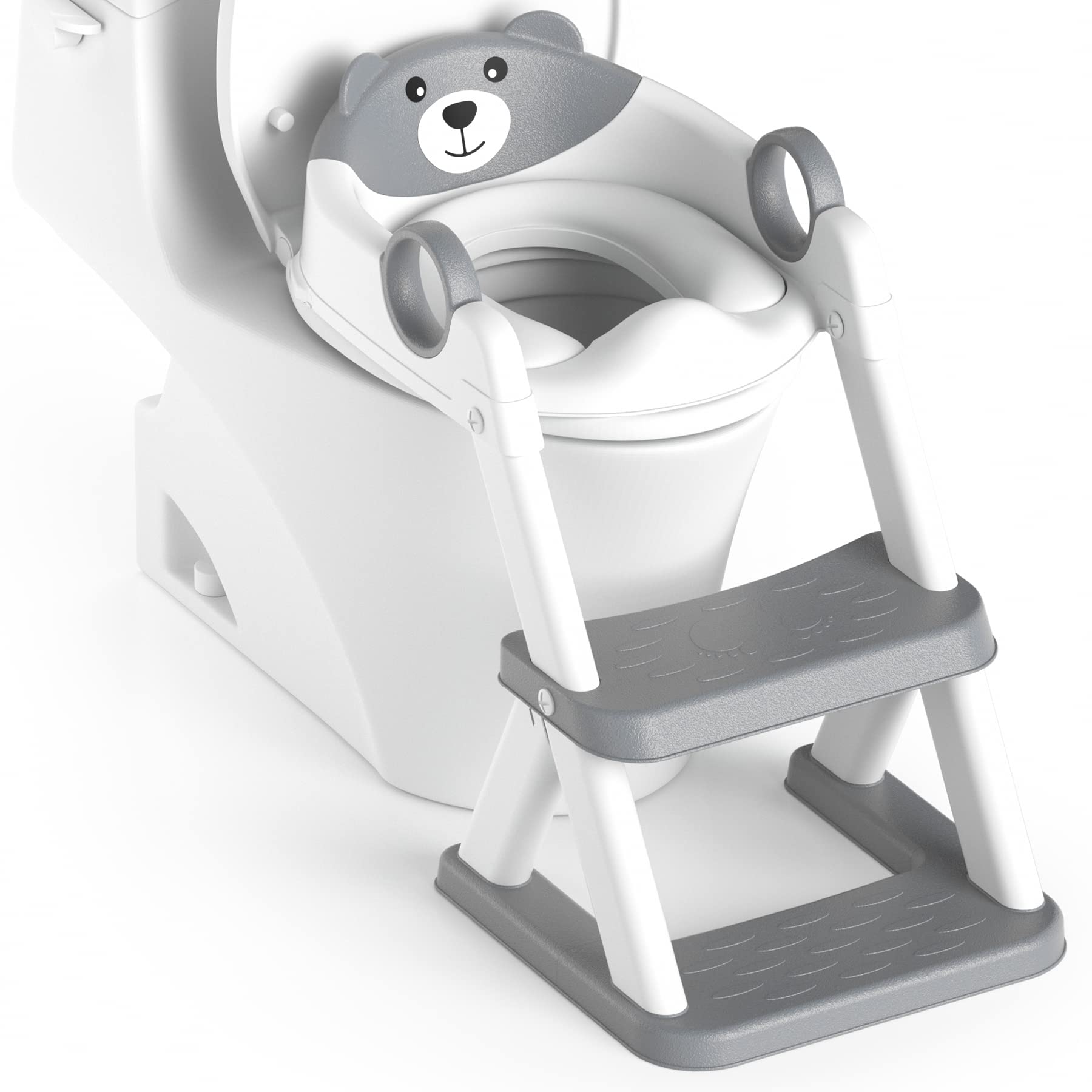 Riduttore WC Bambini con Pedana, Grigio