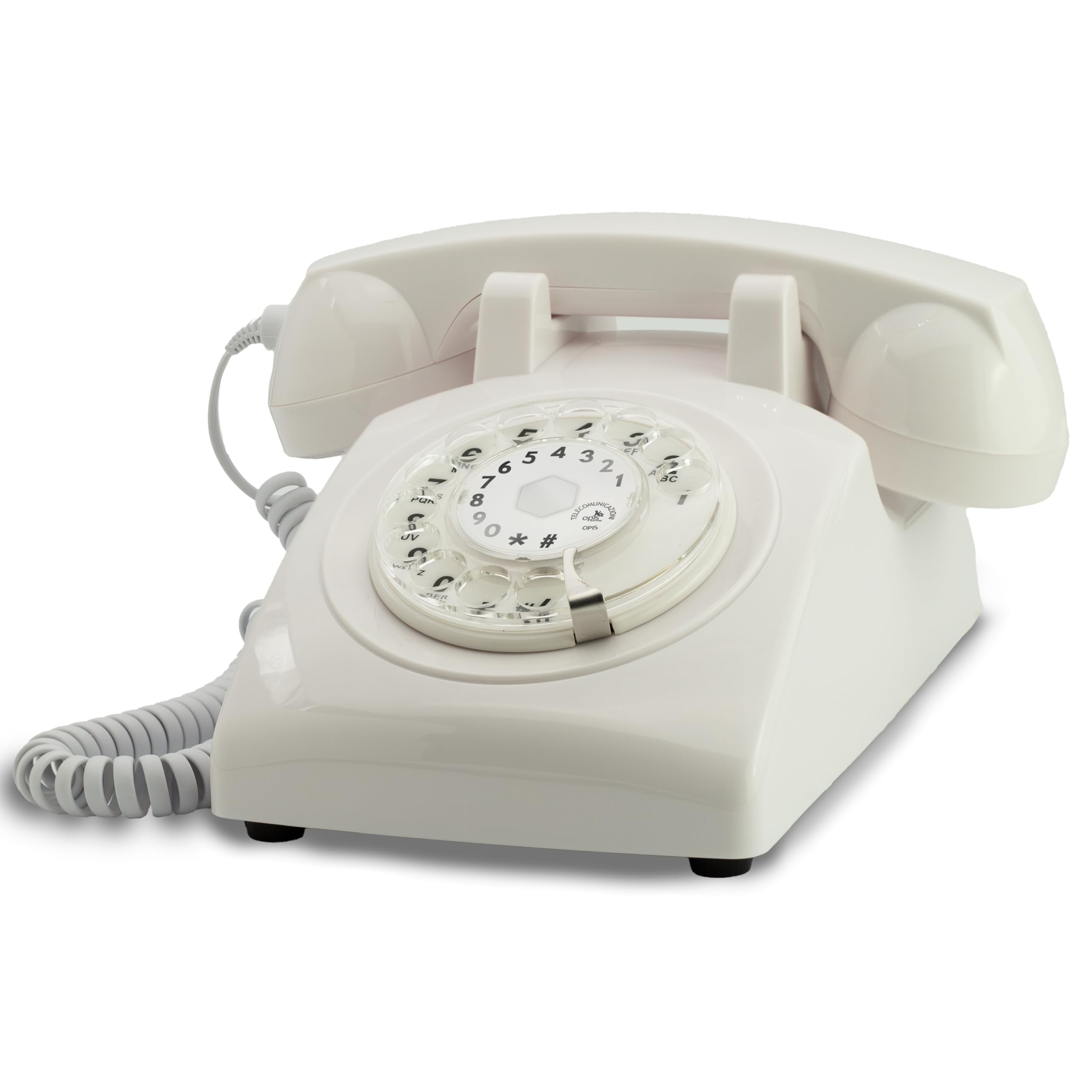 Opis 60s Cable - Telefono Fisso Vintage a Rotella, Bianco | Opis ...