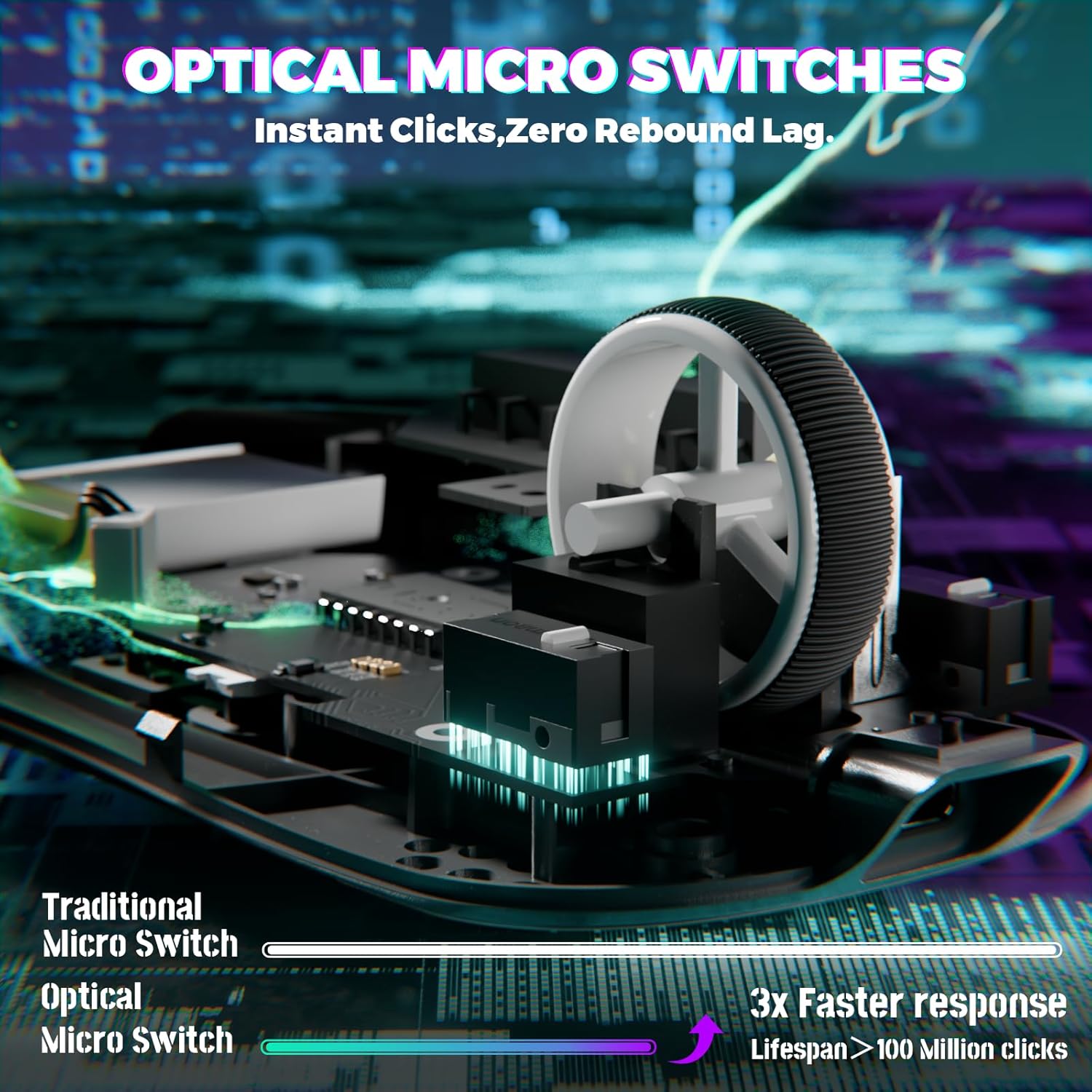 Mambasnake X ATTACKSHARK X8ULTIMATE Mouse Gaming Wireless, Nero - immagine 8