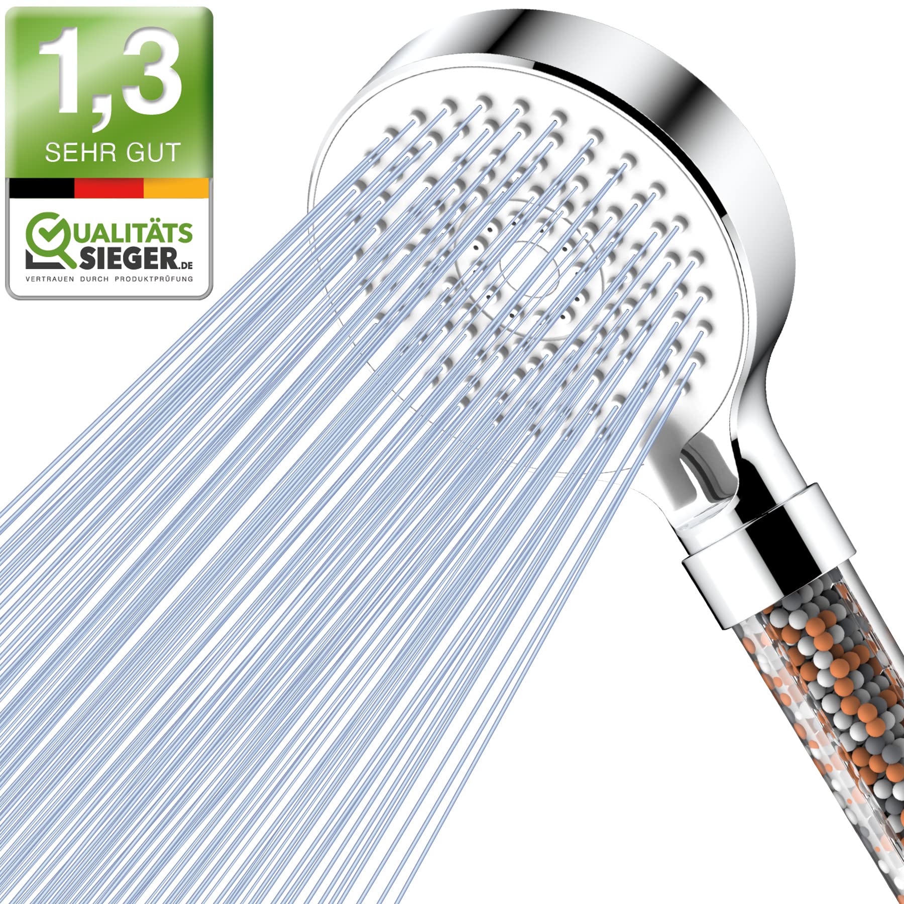 Magichome Soffione Doccia Anticalcare 5 Getti, Bianco