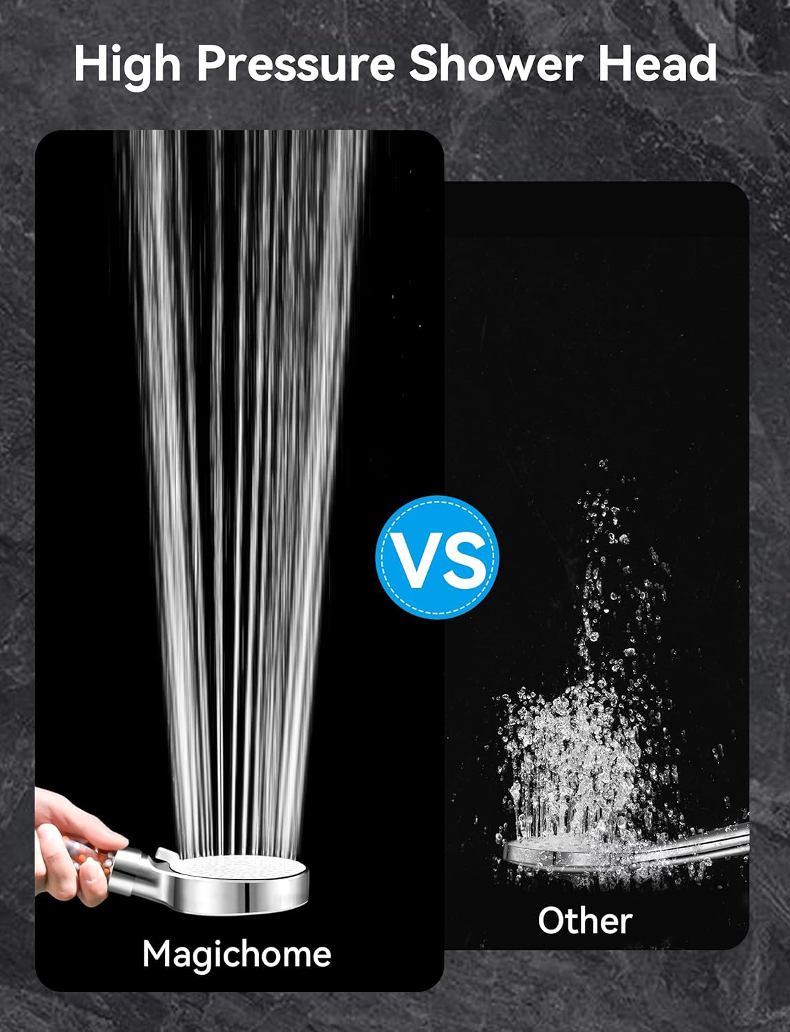 Magichome Soffione Doccia Anticalcare 5 Getti, Bianco - immagine 4