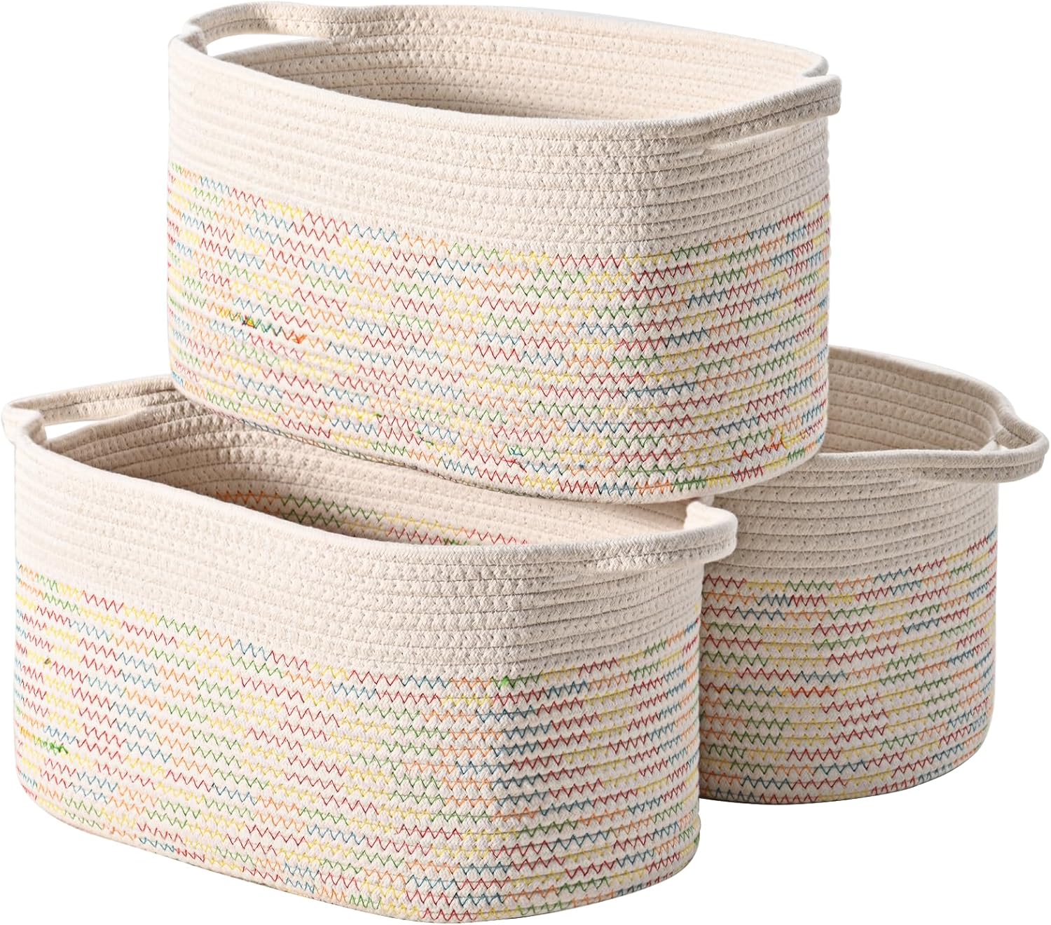 Cesto Portaoggetti in Corda di Cotone (3 Pezzi) - immagine 1
