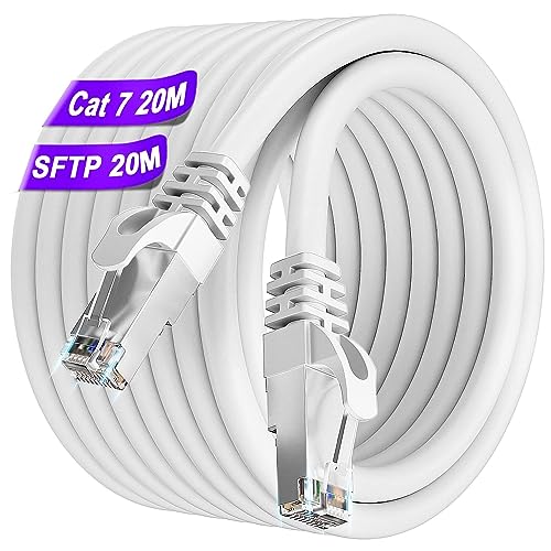 Soibke Cavo Ethernet 20 Metri Cat 7 Schermato 10Gbps