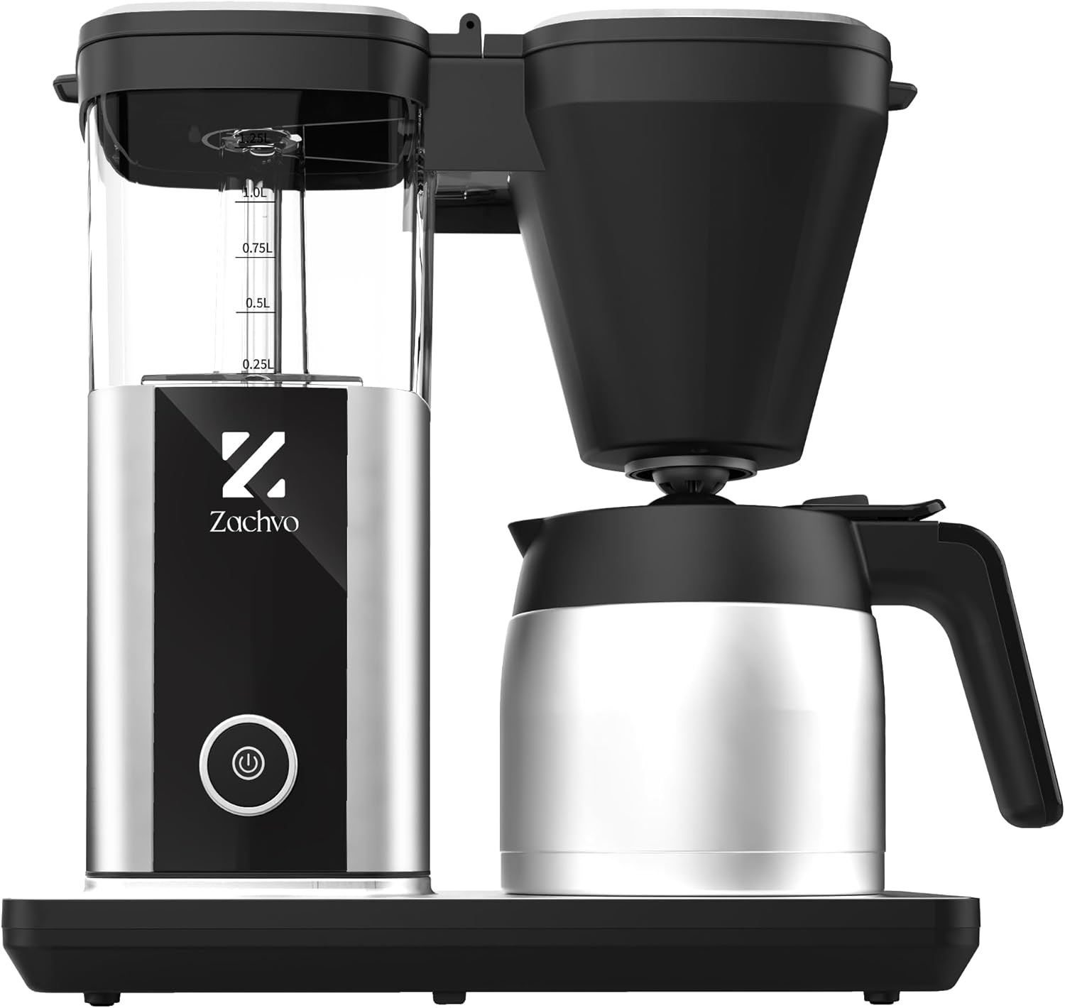 Zachvo Macchina Caffè Filtro con Caraffa Termica 1,25L