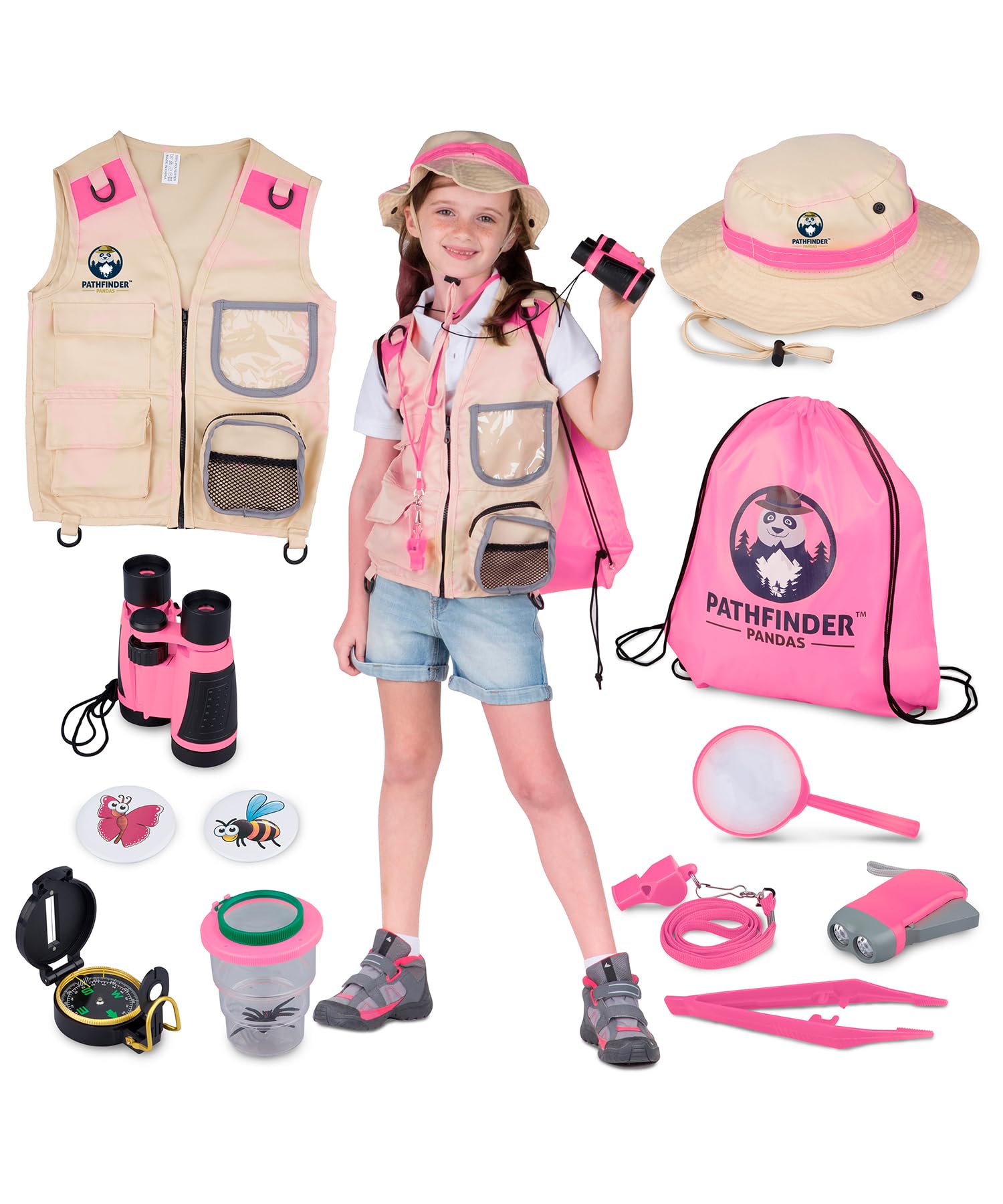 Kit Esploratore Bambini - Cappello, Gilet e Binocolo