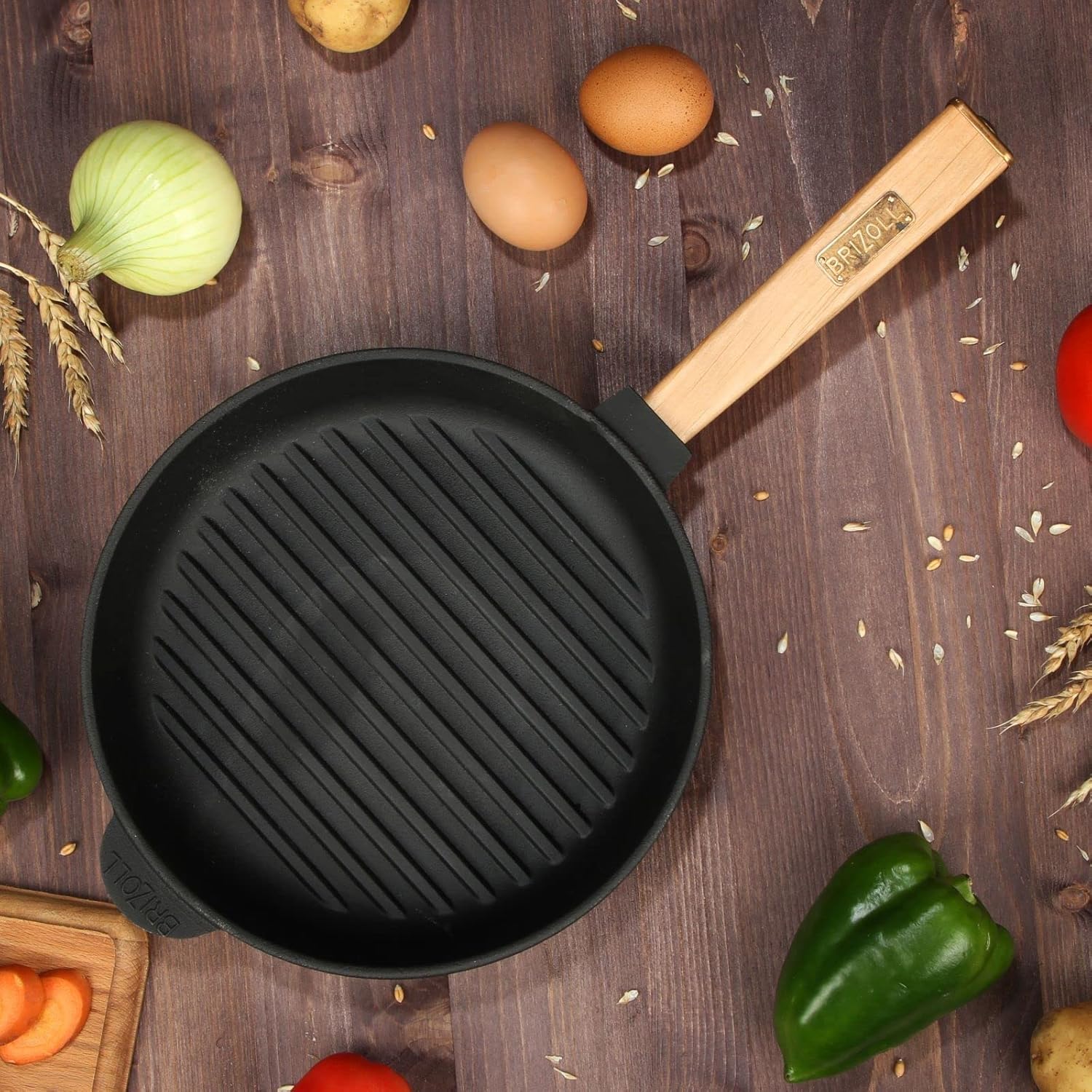 4big.fun Bistecchiera Rotonda 24 cm con Coperchio - immagine 5