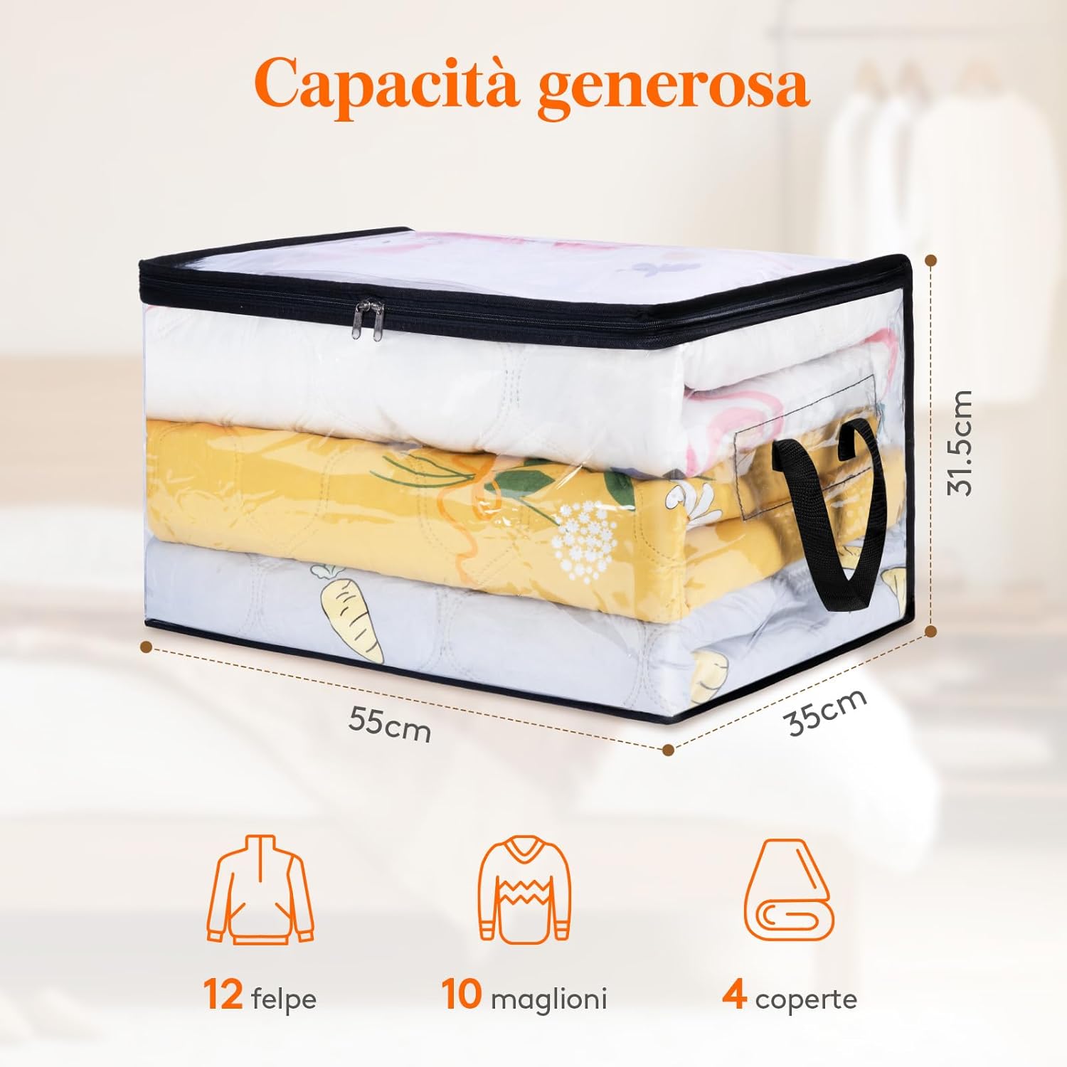Lifewit 8 Scatole Organizer Armadio Pieghevoli 60L - immagine 4