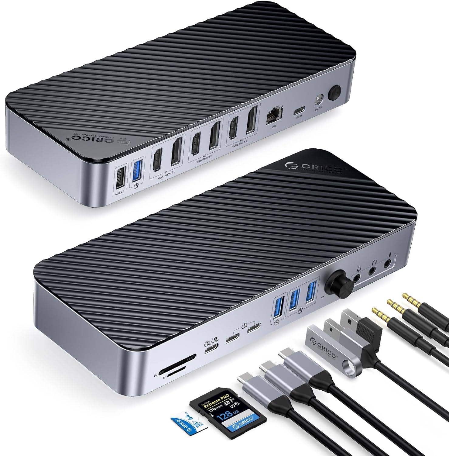 Orico 22 IN 1 Docking Station DisplayLink USB-C - immagine 1