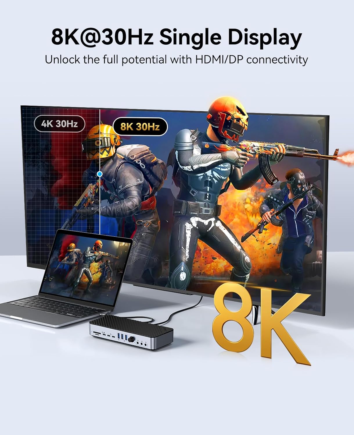 Orico 22 IN 1 Docking Station DisplayLink USB-C - immagine 3