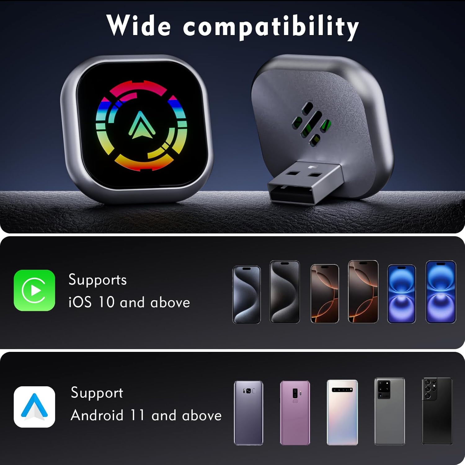 Adattatore Wireless 2 in 1 per CarPlay e Android Auto - immagine 6