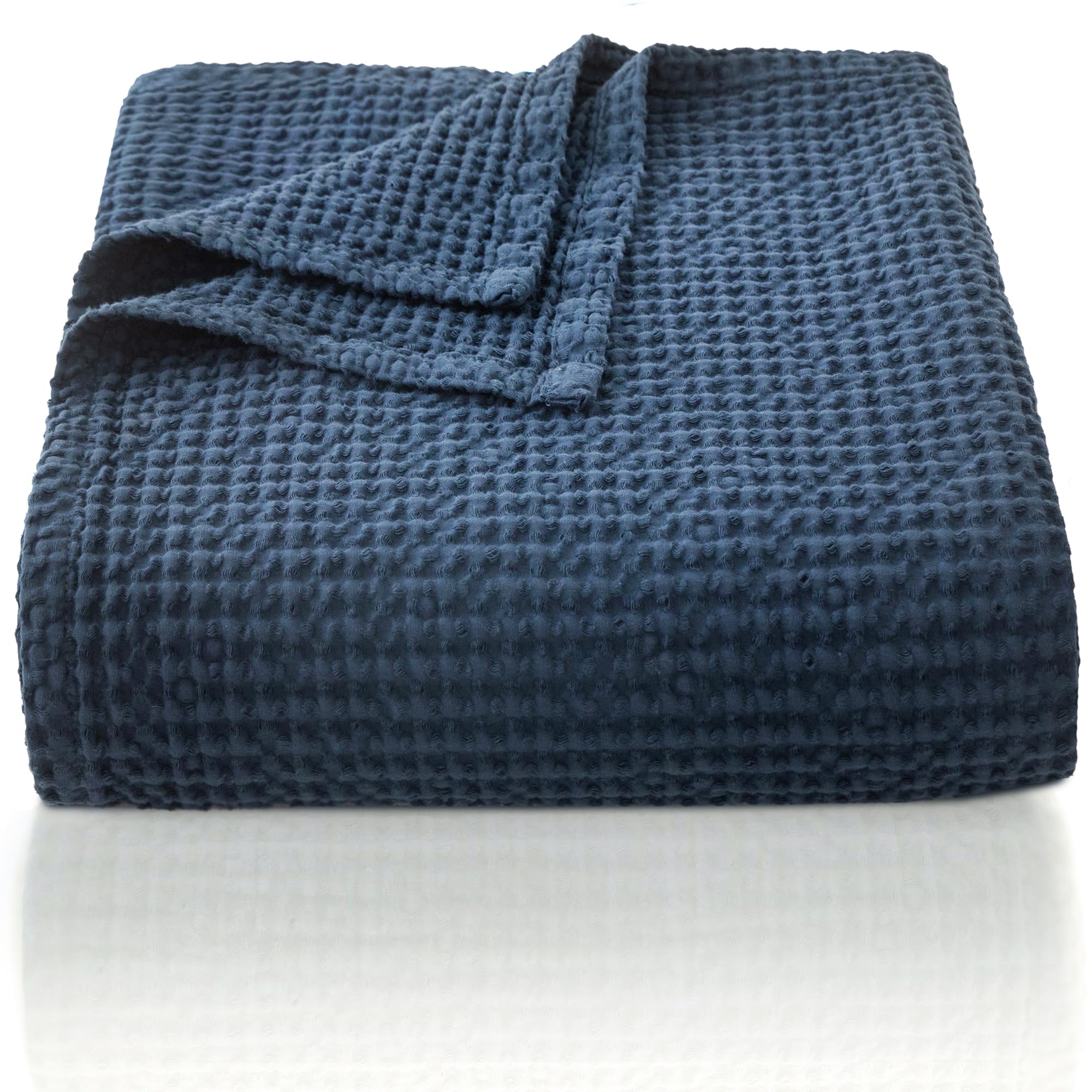 Chuffed Copriletto 100% Cotone 220x240 cm, Blu Marina