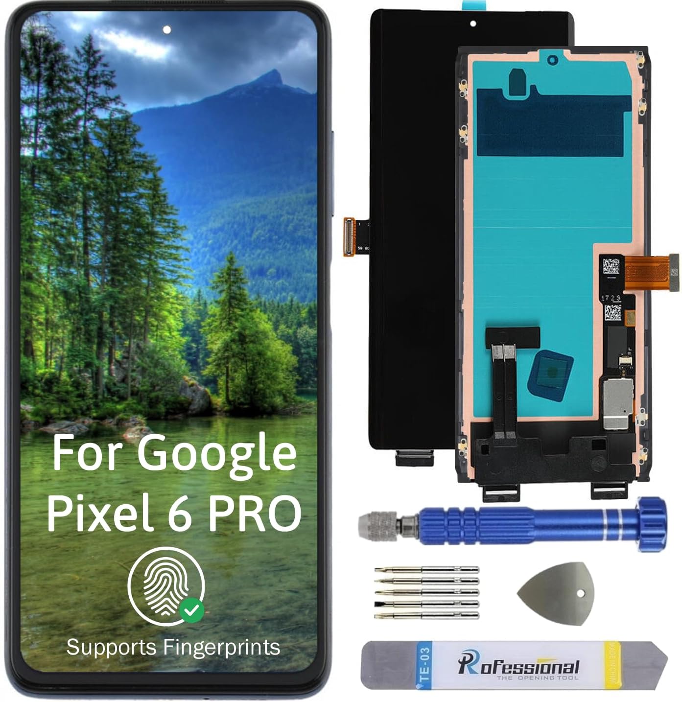 It'Go Display Full OLED per Google Pixel 6 Pro G8VOU, Nero - immagine 1