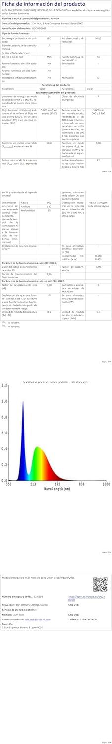 Kuwork Plafoniera LED Soffitto Dimmerabile 58W - immagine 9