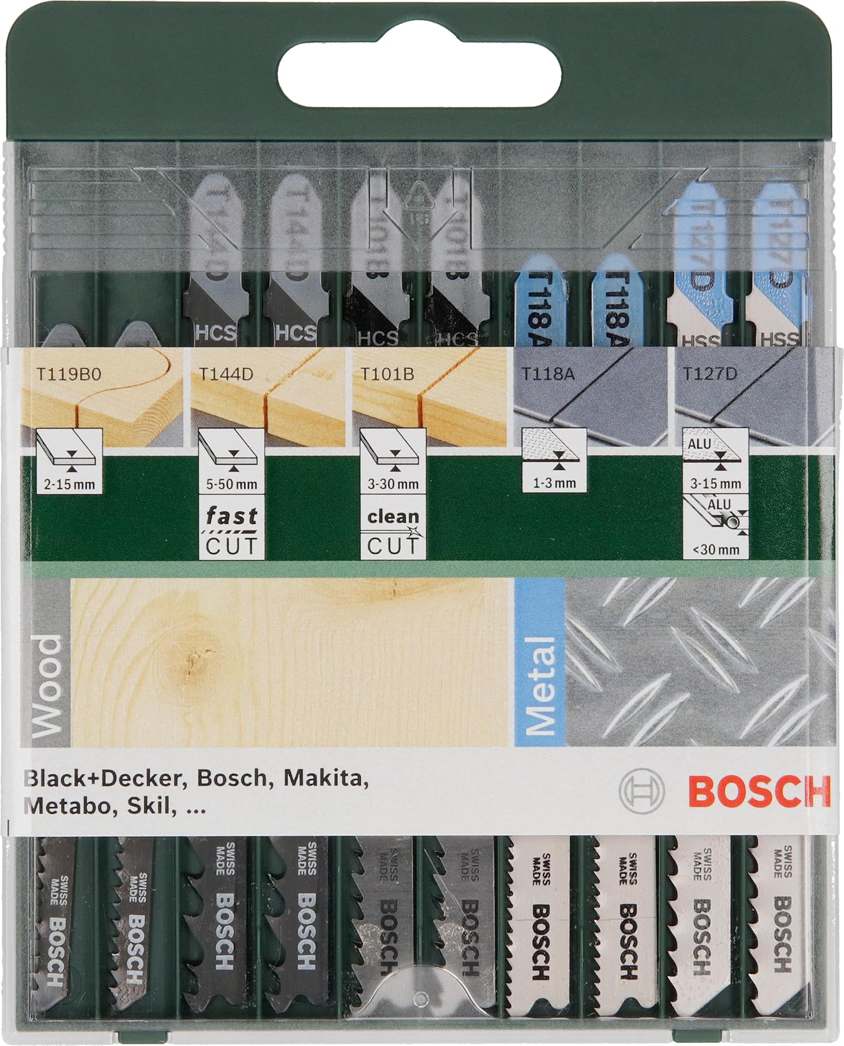 Bosch Set 10 Lame per Seghetto Alternativo Wood and Metal