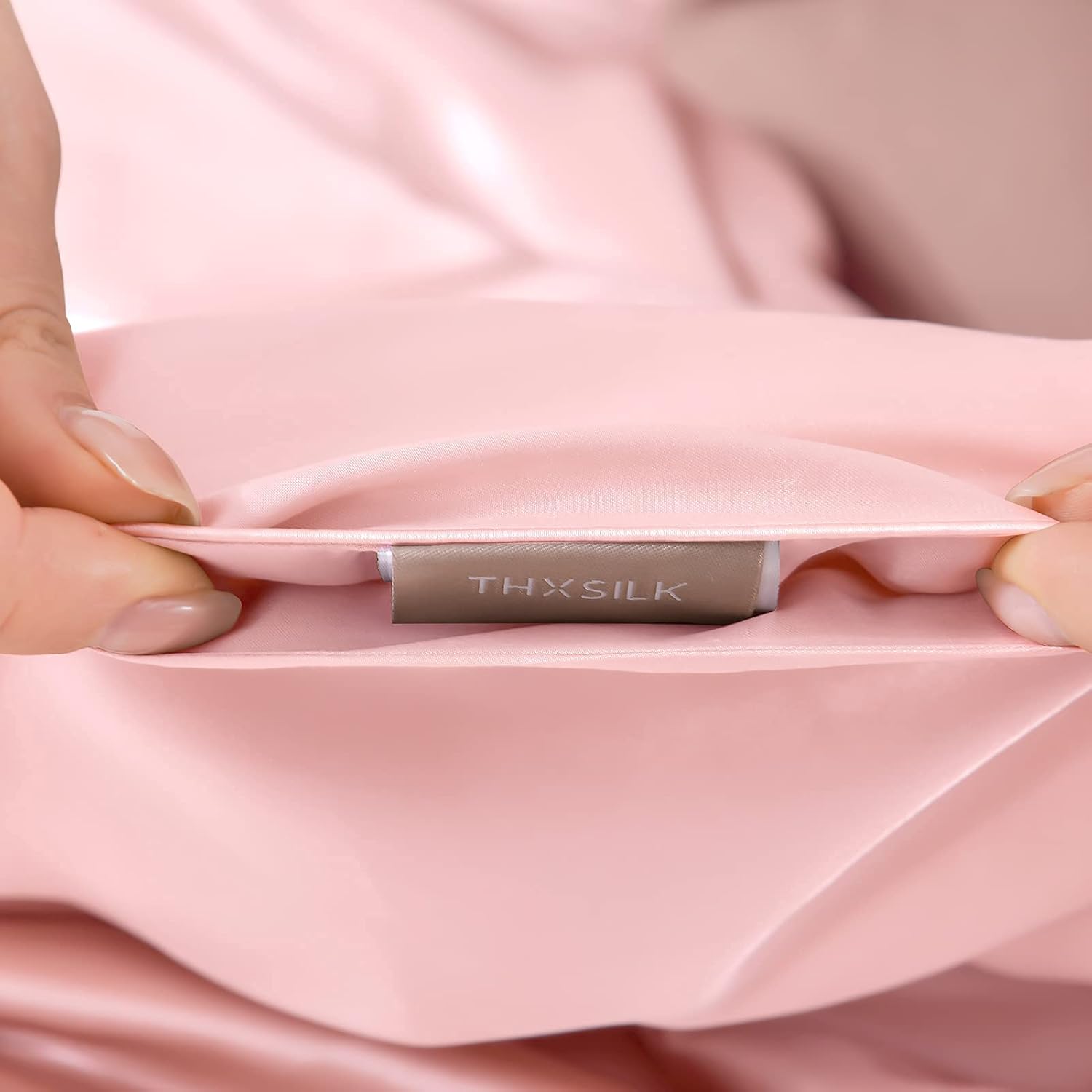 Thxsilk - Coperta Morbida 100% Seta di Gelso, Rosa - immagine 6