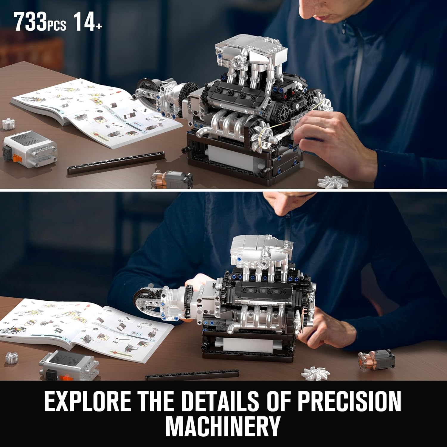 Mould King Kit Modello Motore V8 Funzionante 10206 - immagine 5