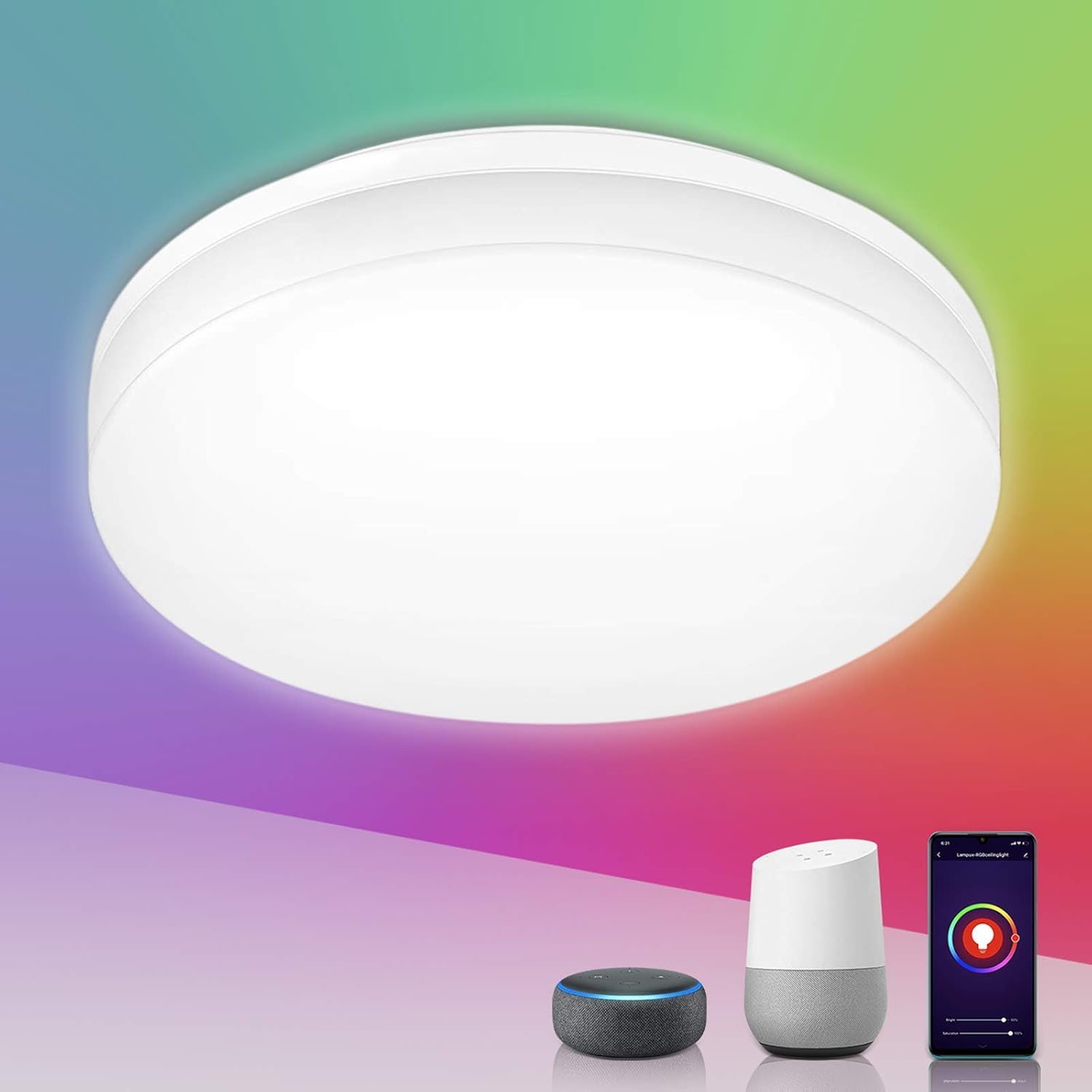 Lepro Lampada Soffitto RGB LED 15W Dimmerabile - immagine 1