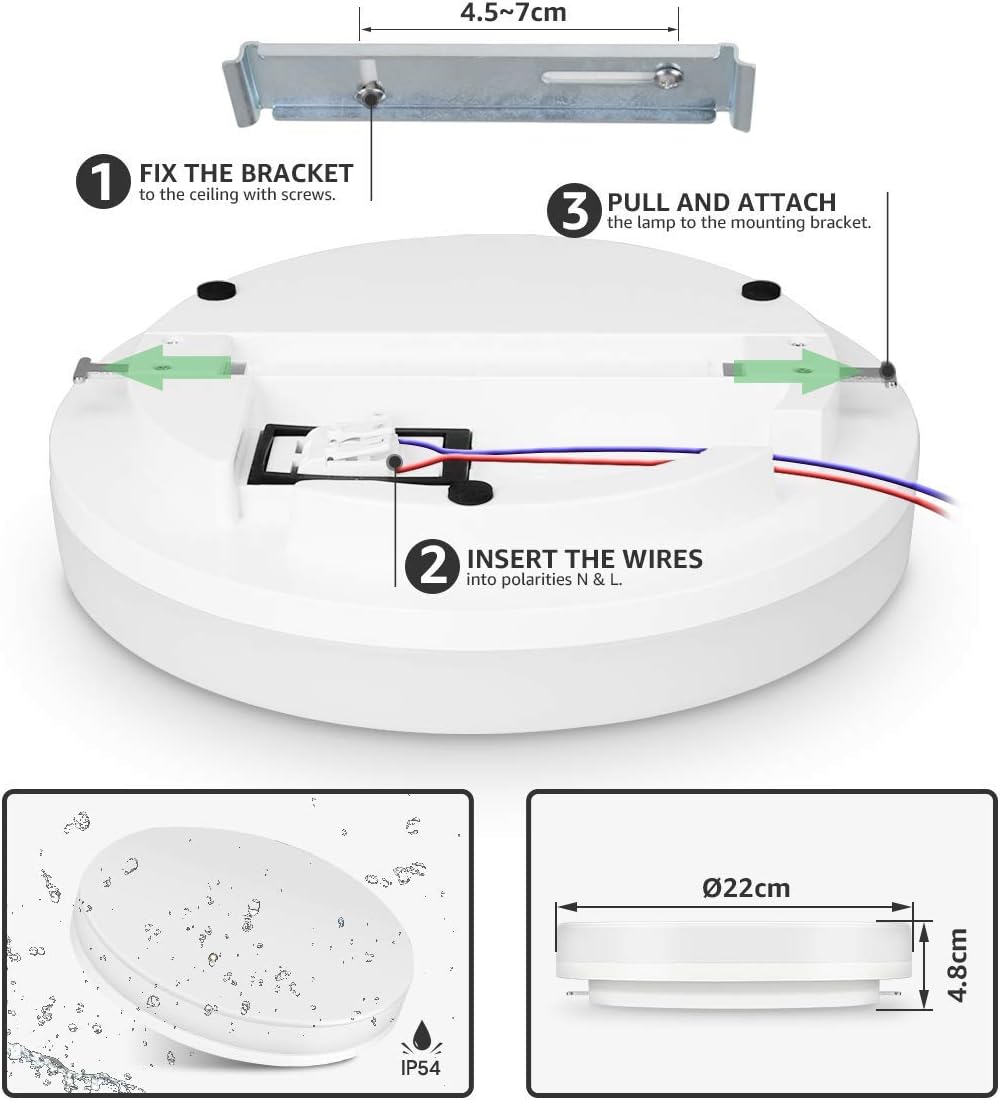 Lepro Lampada Soffitto RGB LED 15W Dimmerabile - immagine 8