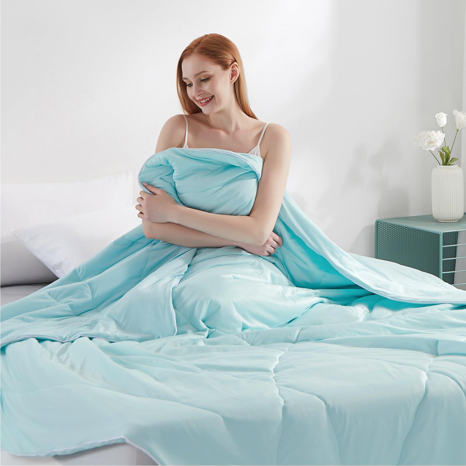 Elegear Trapunta Rinfrescante Q-Max 0.5 150x200cm, Blu