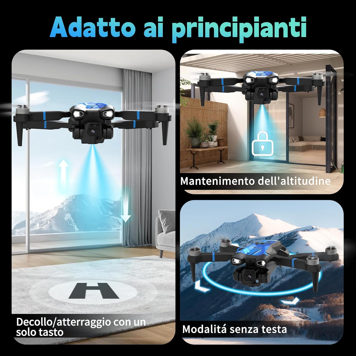 Drone con Fotocamera 4K e Telecomando LCD - immagine 6