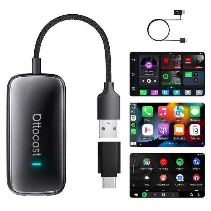 Ottocast 2025 Play2Video Ultra AI Box con YouTube/Netflix