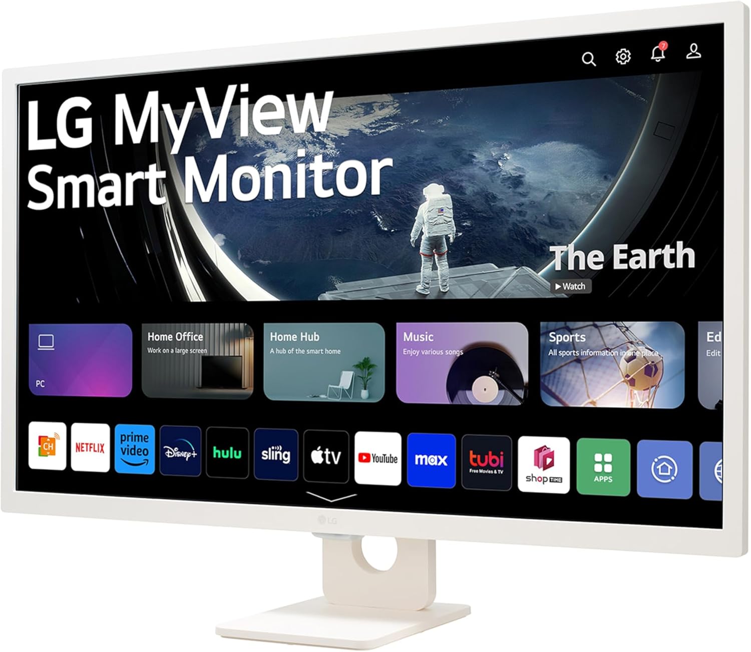 Lg 32SR50F Smart Monitor 32" Full HD LED IPS, Bianco - immagine 10