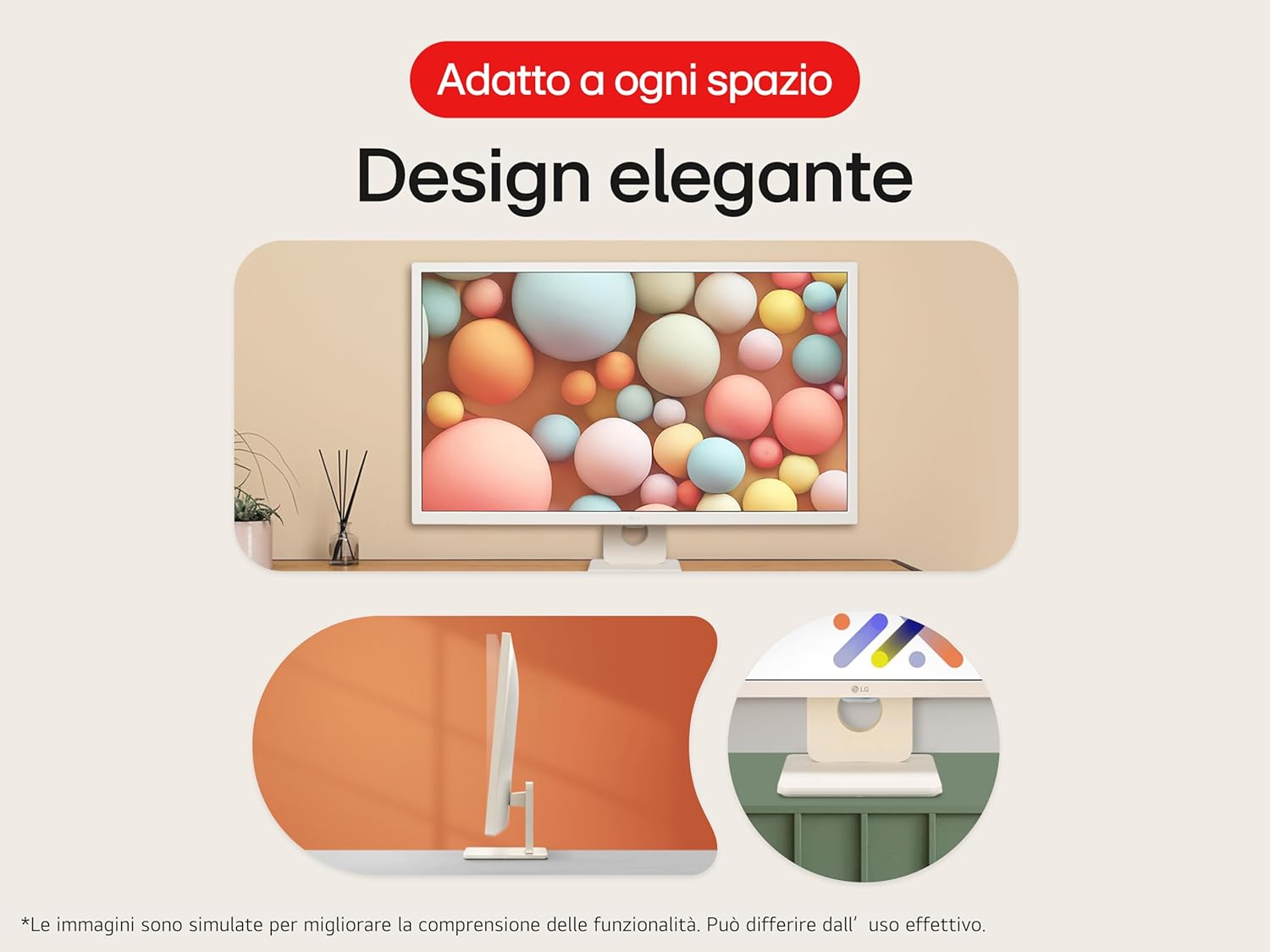 Lg 32SR50F Smart Monitor 32" Full HD LED IPS, Bianco - immagine 7