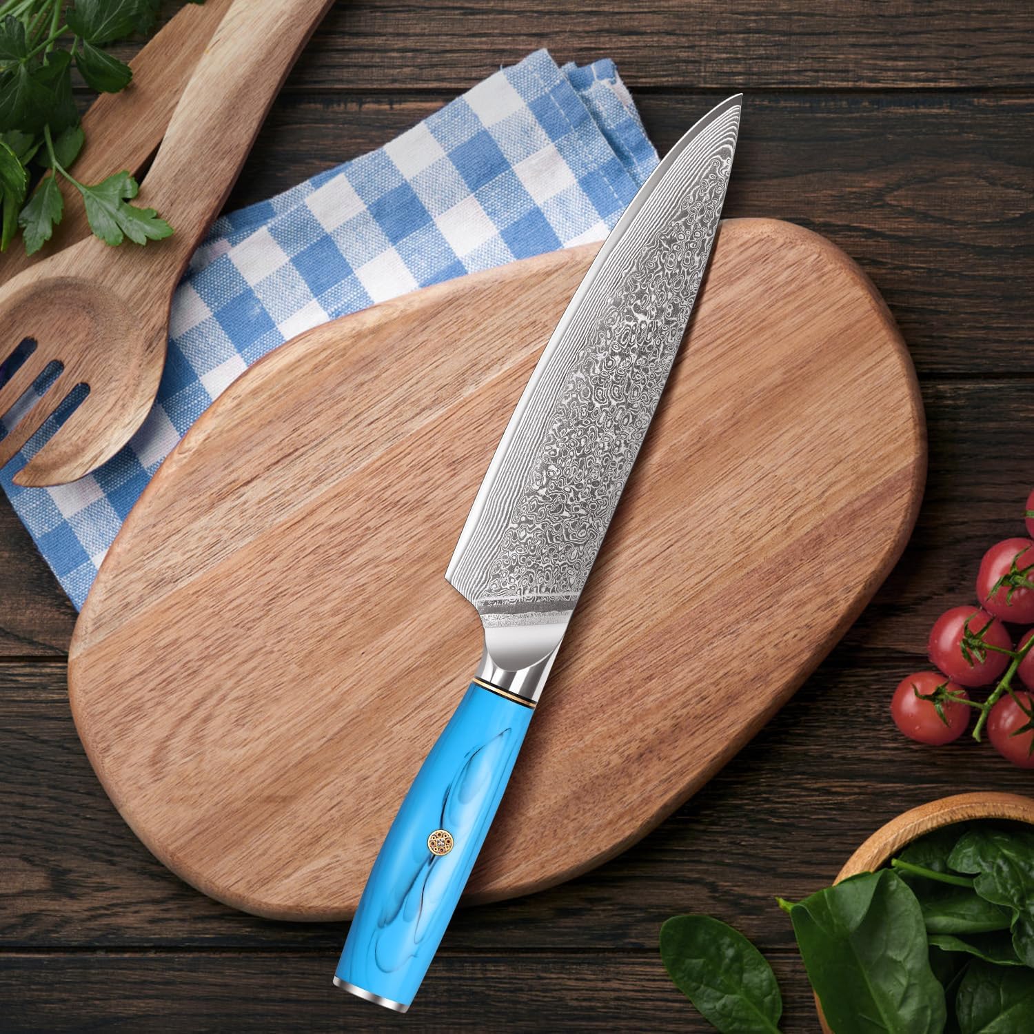 Coltello da Chef Damascato 19,5cm VG-10 - immagine 7